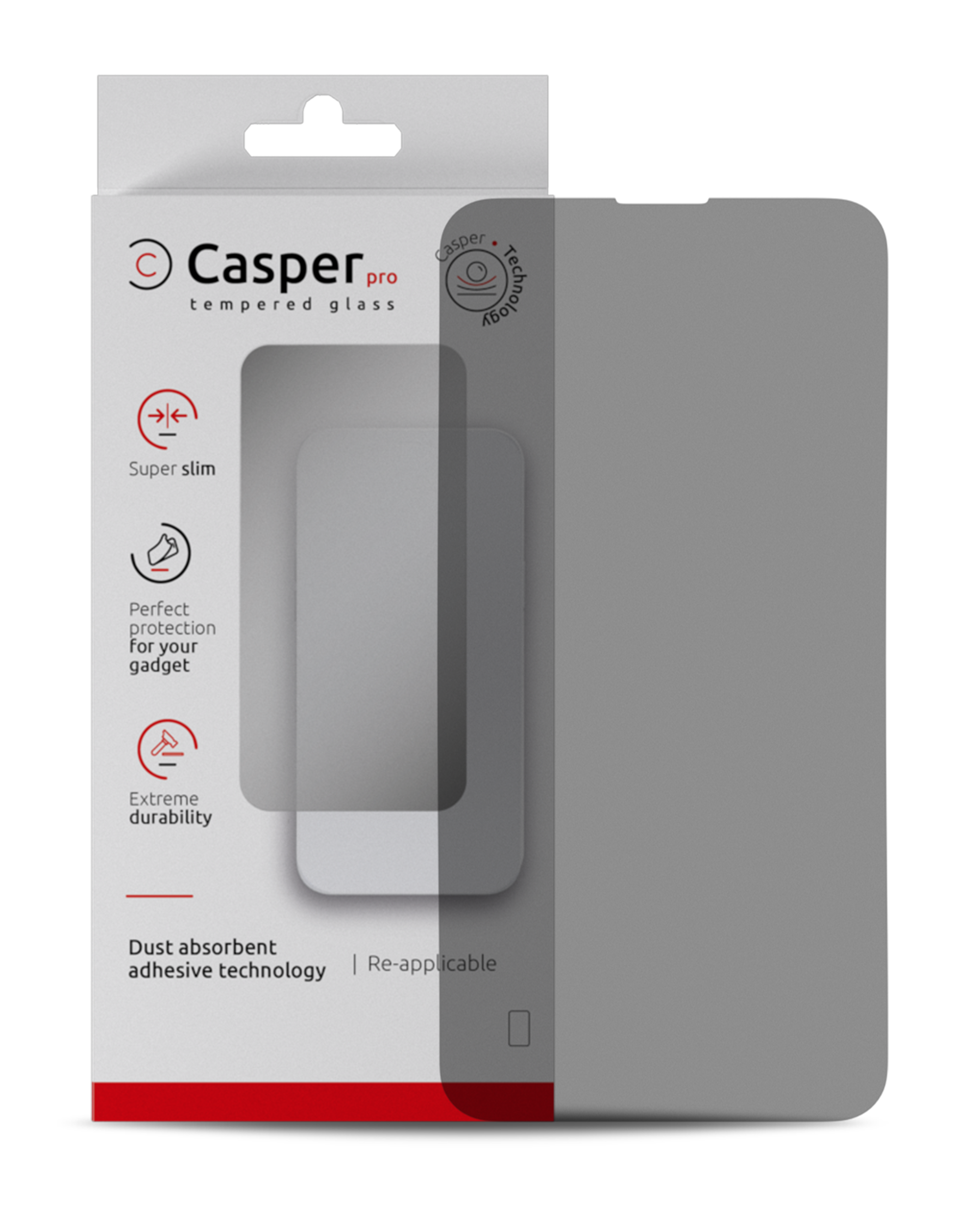 Casper Pro Screen Protector Compatible For Iphone 13 / 13 Pro / 14 / 16E (Retail Pack) (Privacy)