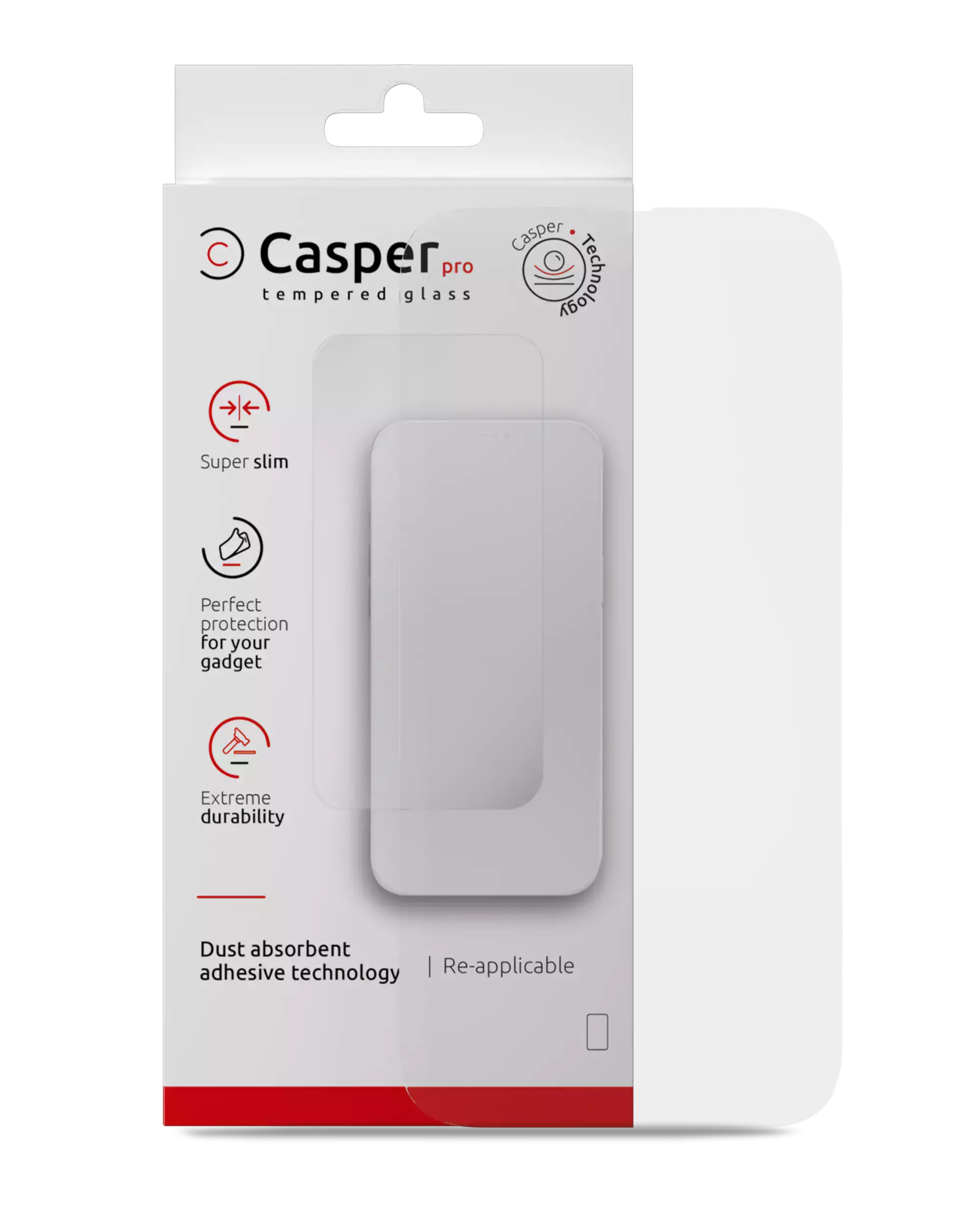Casper Pro Screen Protector Compatible For Iphone 16 Pro Max / 17 Pro Max (Retail Pack) (Clear)