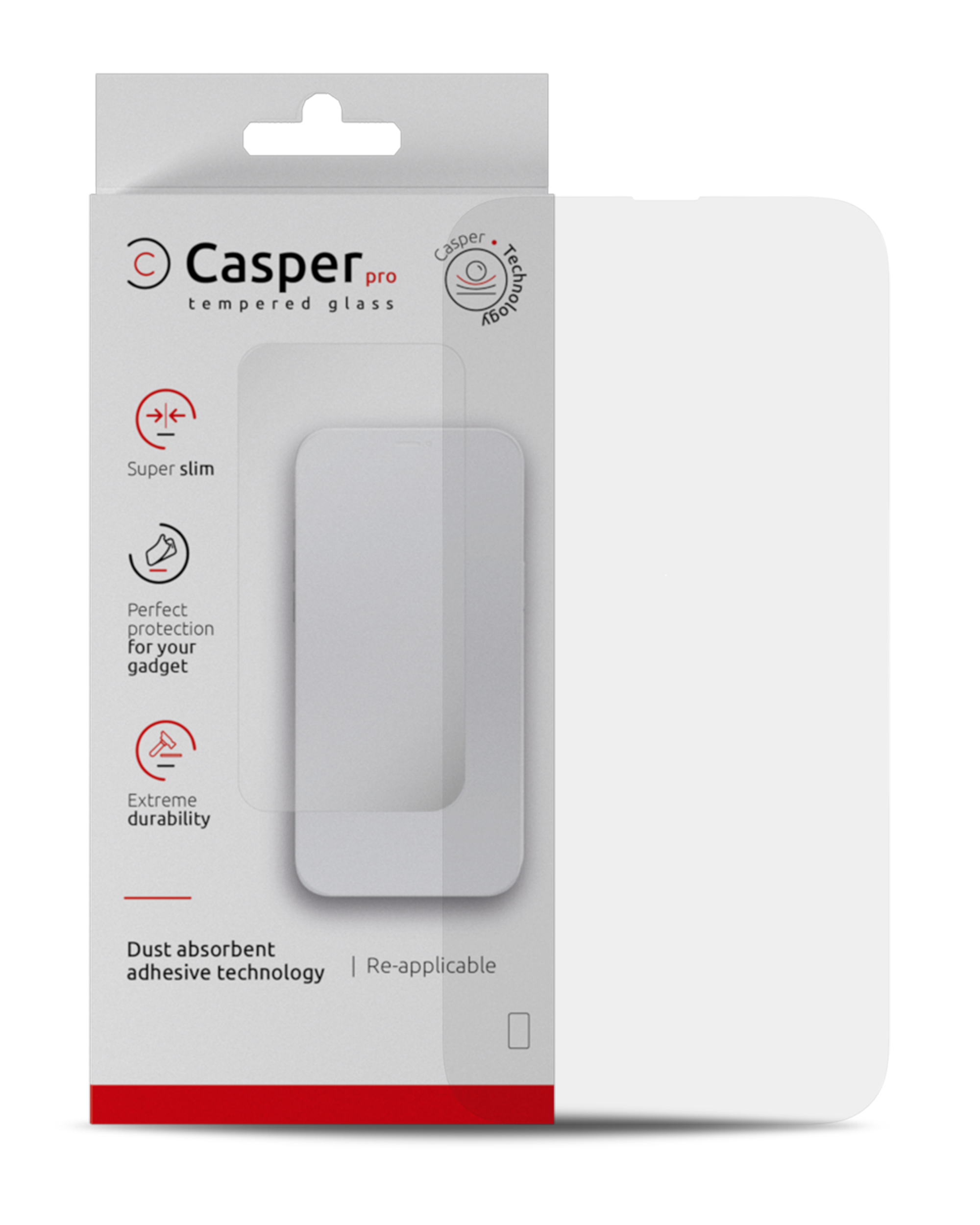 Casper Pro Screen Protector Compatible For Iphone 14 Pro Max (Retail Pack) (Clear)