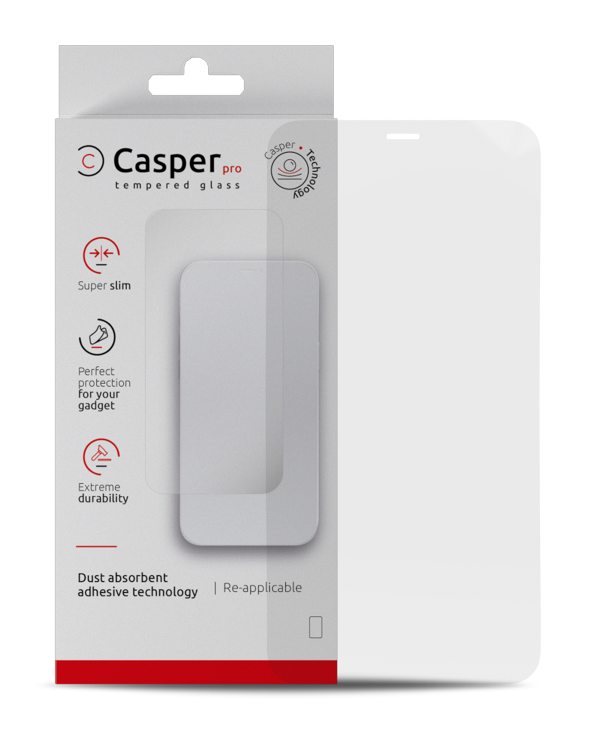 Casper Pro Screen Protector Compatible For Iphone 12 Pro Max (Retail Pack) (Clear)