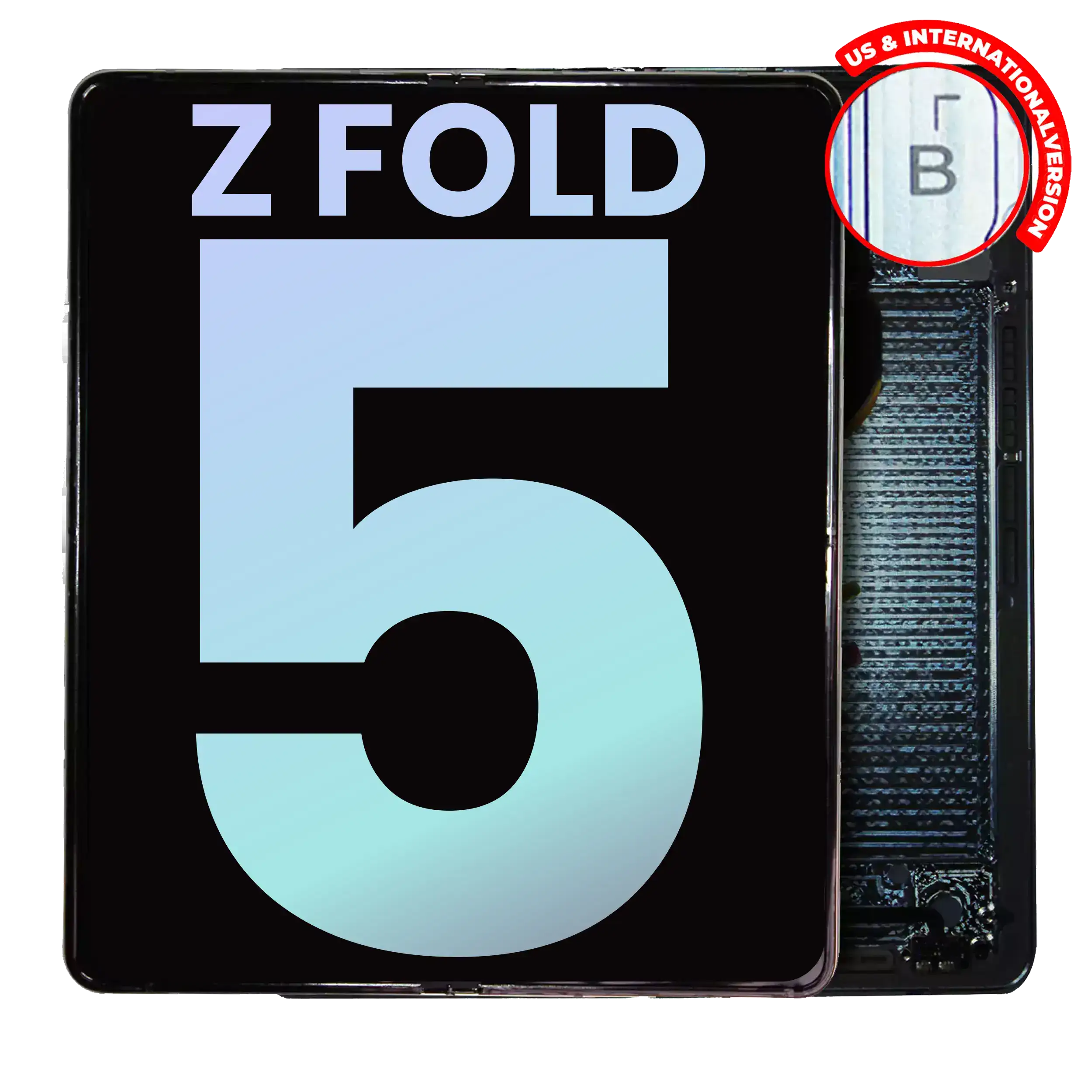 Inner Oled Assembly With Frame Compatible For Samsung Galaxy Z Fold 5 5G (Us & International) (Service Pack) (Icy Blue)