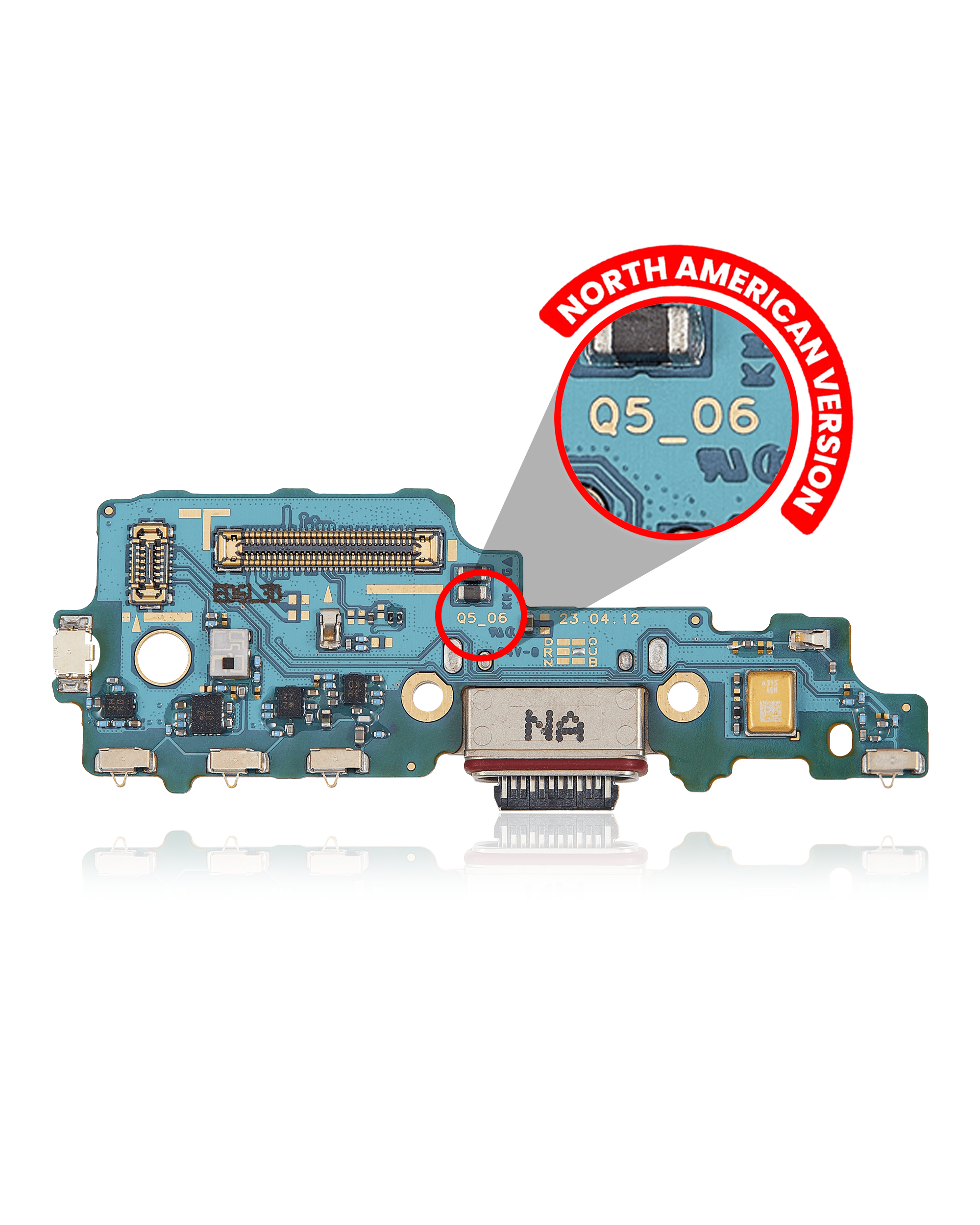 Charging Port Board Compatible For Samsung Galaxy Z Fold 5 (F946U) (Us Version) (Premium)