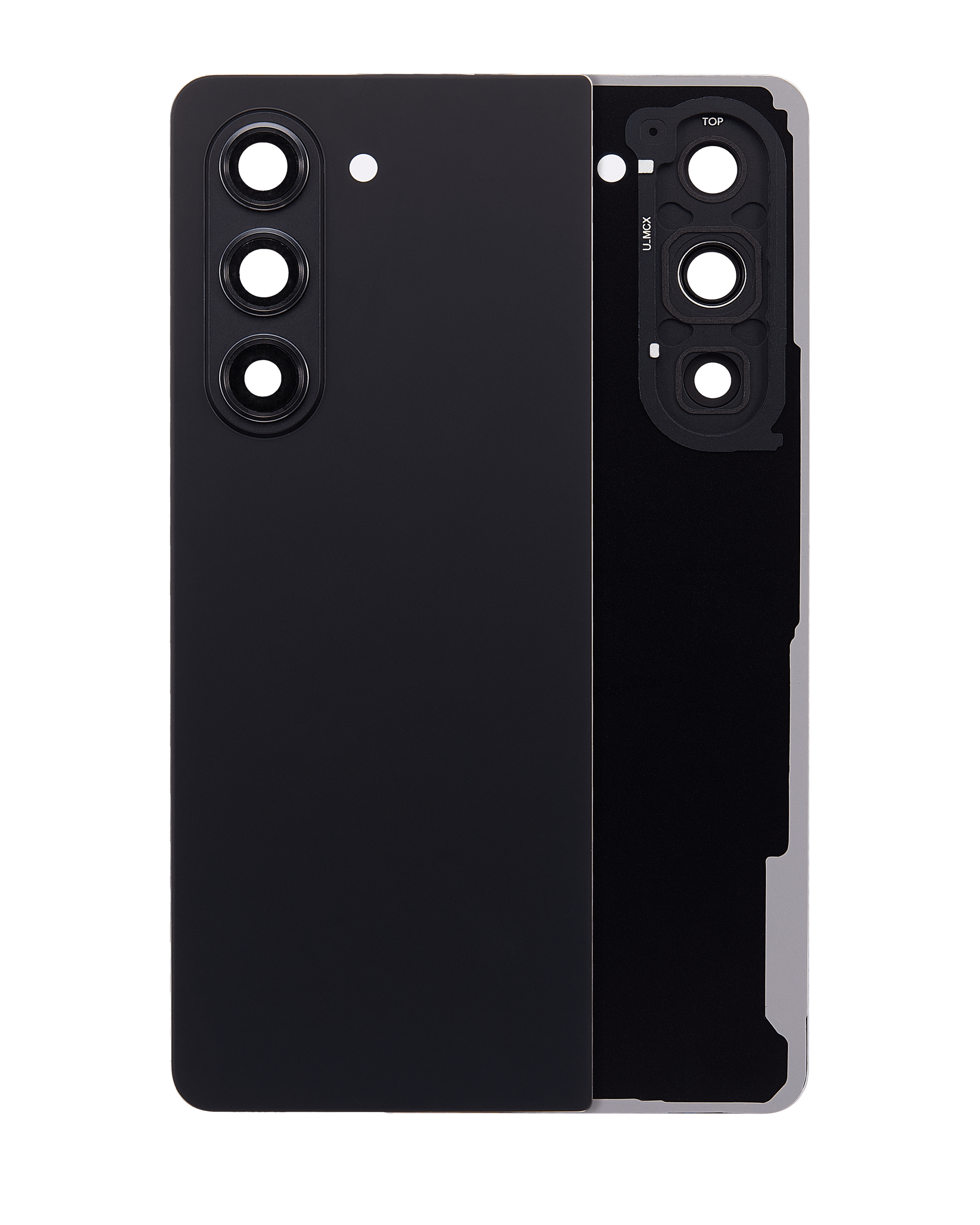 Back Cover Glass With Camera Lens Compatible For Samsung Galaxy Z Fold 5 (Service Pack) (Phantom Black)