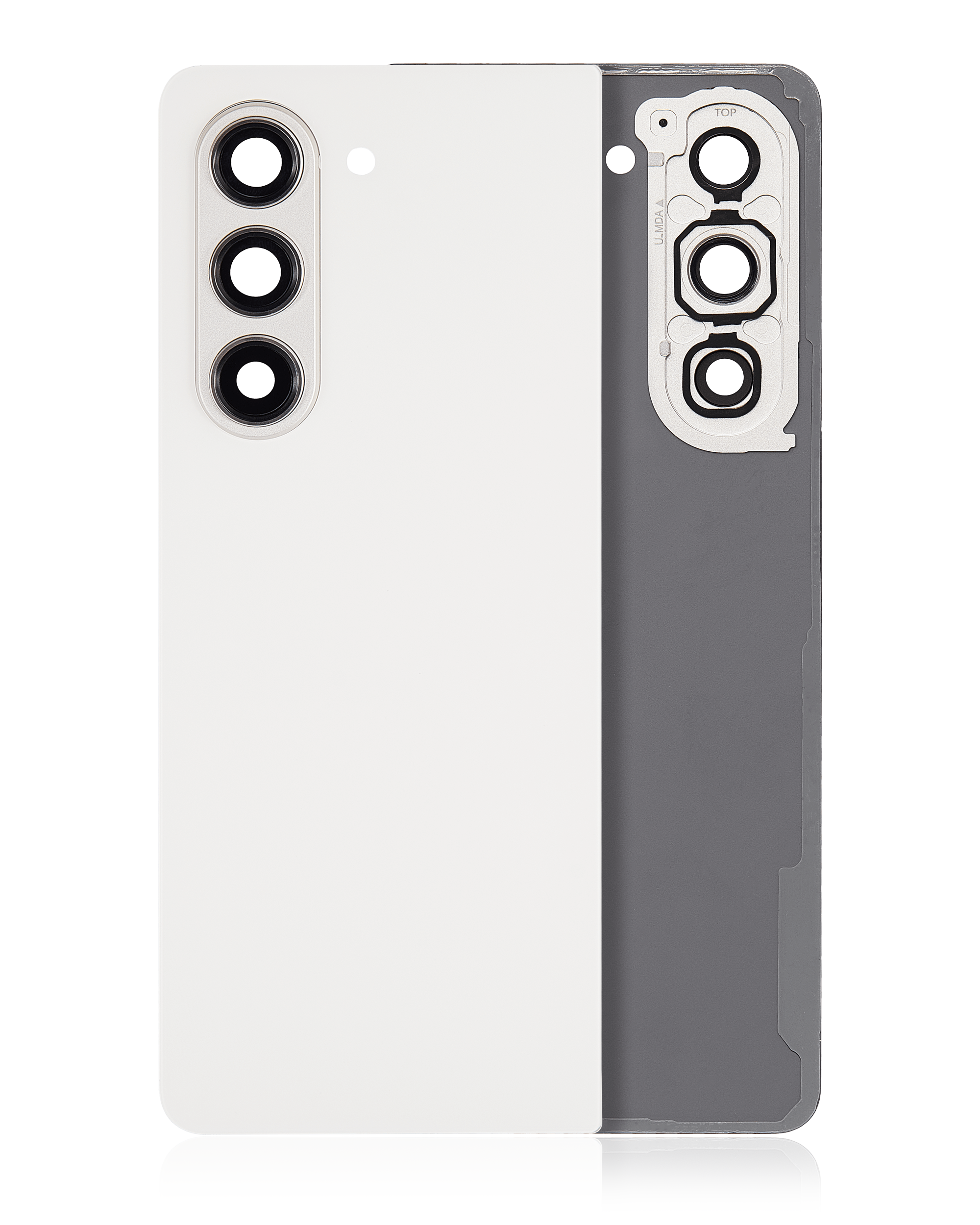 Back Cover Glass With Camera Lens Compatible For Samsung Galaxy Z Fold 5 5G (F946) (Cream)