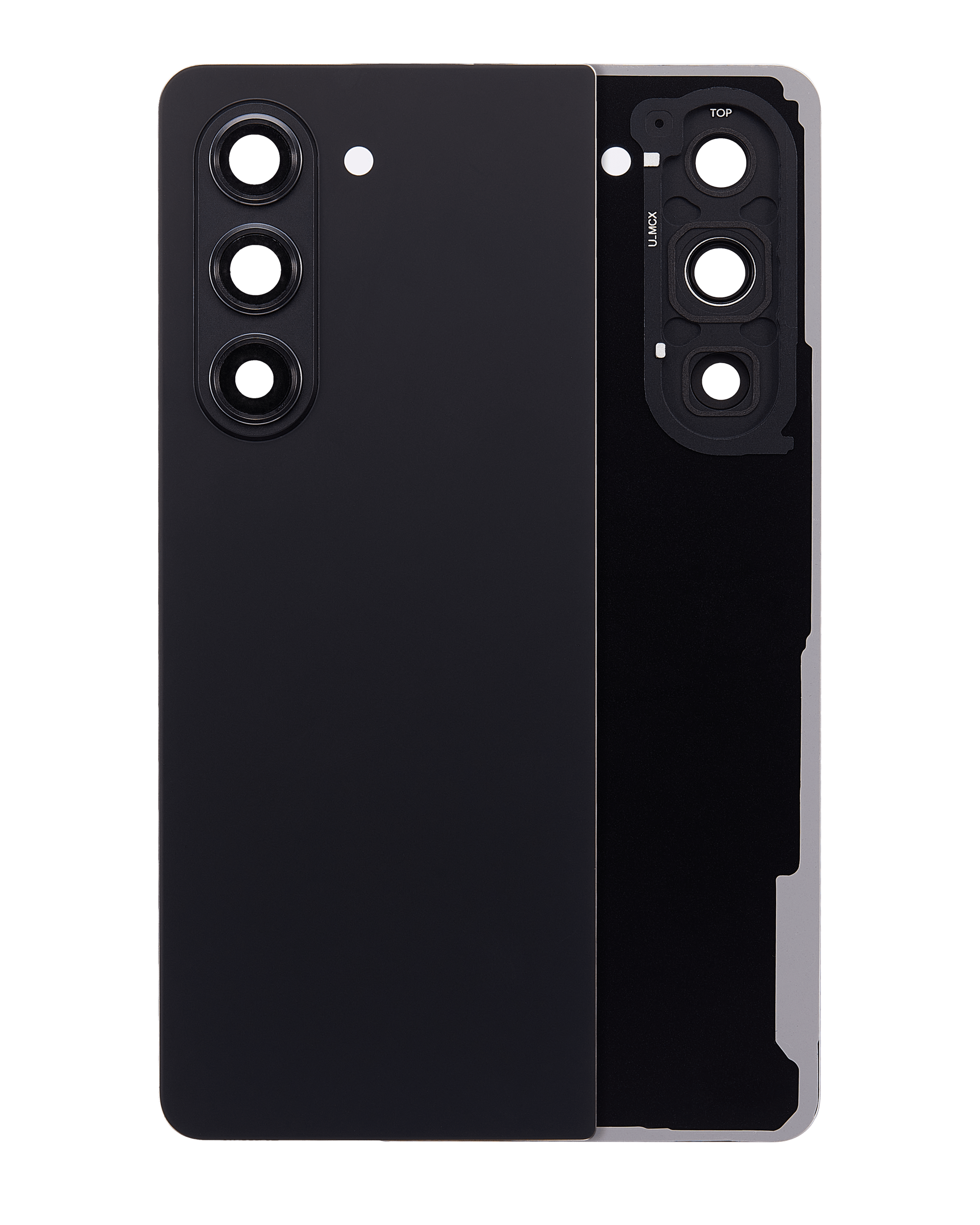 Back Cover Glass With Camera Lens Compatible For Samsung Galaxy Z Fold 5 5G (F946) (Phantom Black)
