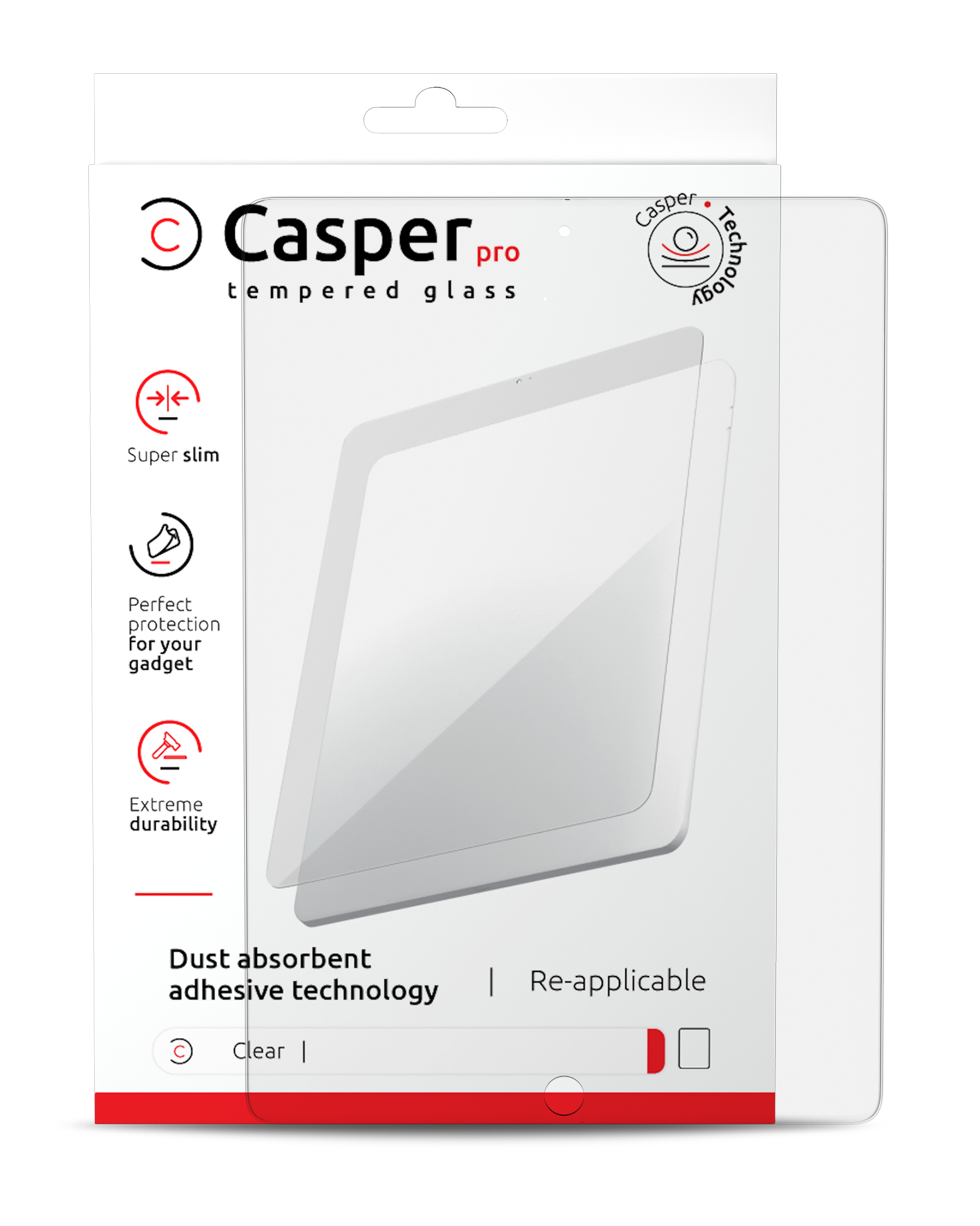 Casper Pro Screen Protector Compatible For Ipad Pro 10.5 / Air 3  (Retail Pack) (Clear)