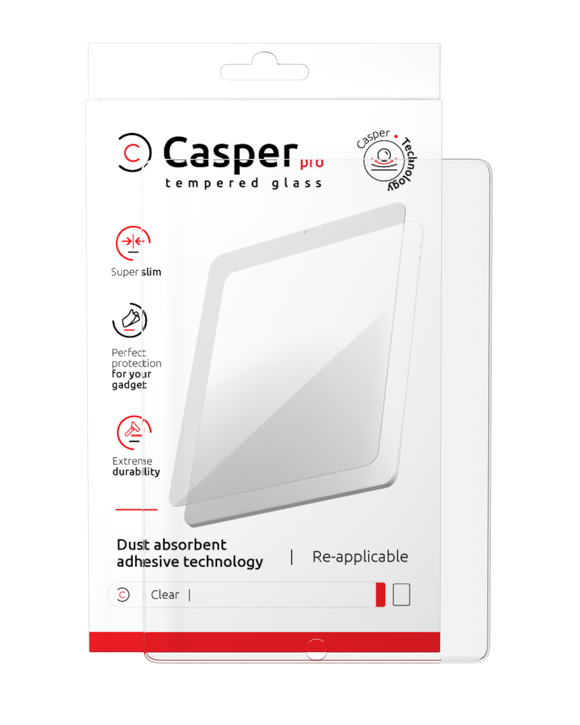 Casper Pro Screen Protector Compatible For Ipad 10 (2022) / Ipad 11 (2025)  (Retail Pack) (Clear)