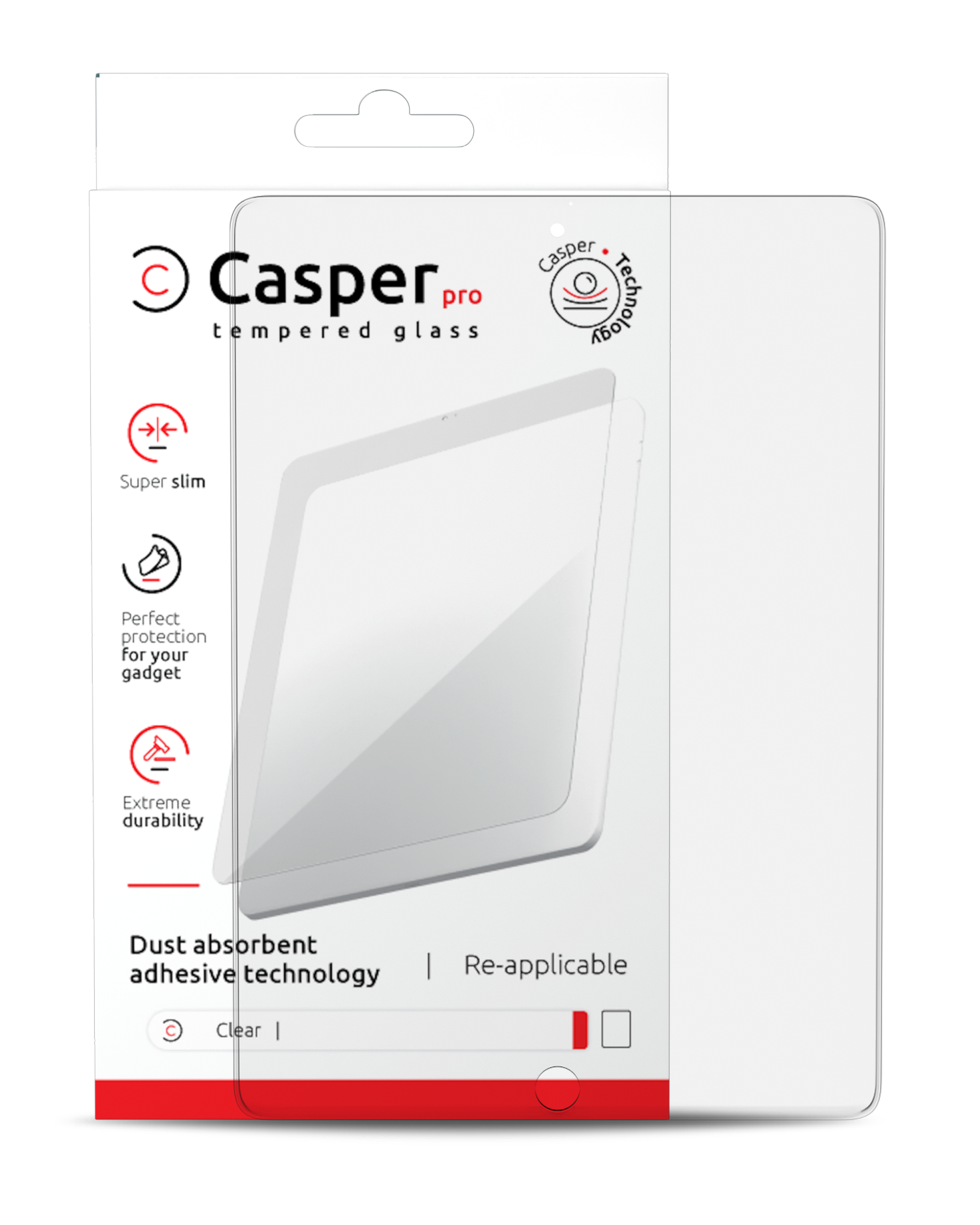Casper Pro Screen Protector Compatible For Ipad Mini 6 (2021) / Mini 7 (2024) (Retail Pack) (Clear)