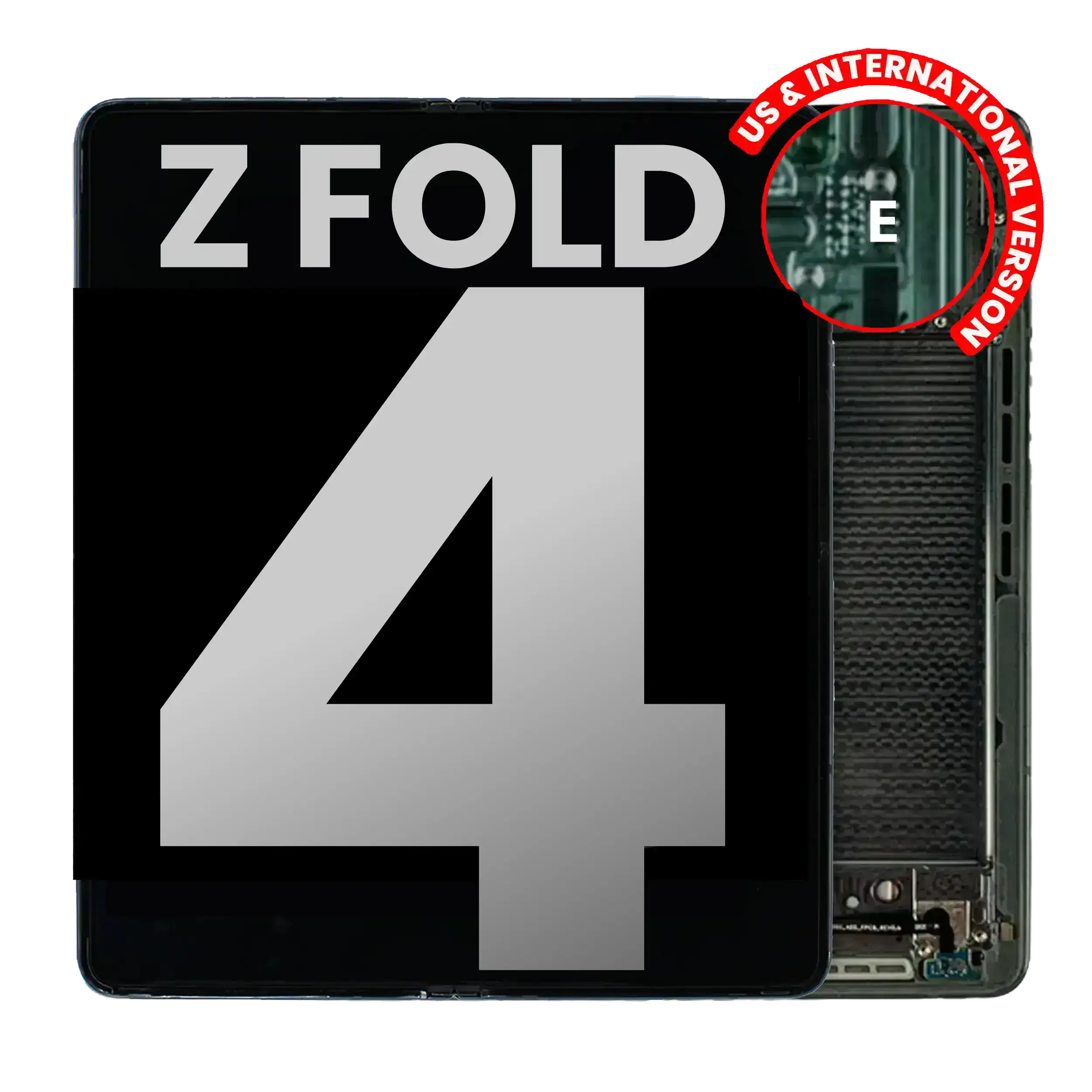 Inner Oled Assembly With Frame Compatible For Samsung Galaxy Z Fold 4 5G (Us & International) (Used Pull: Grade B/C) (Gray Green)