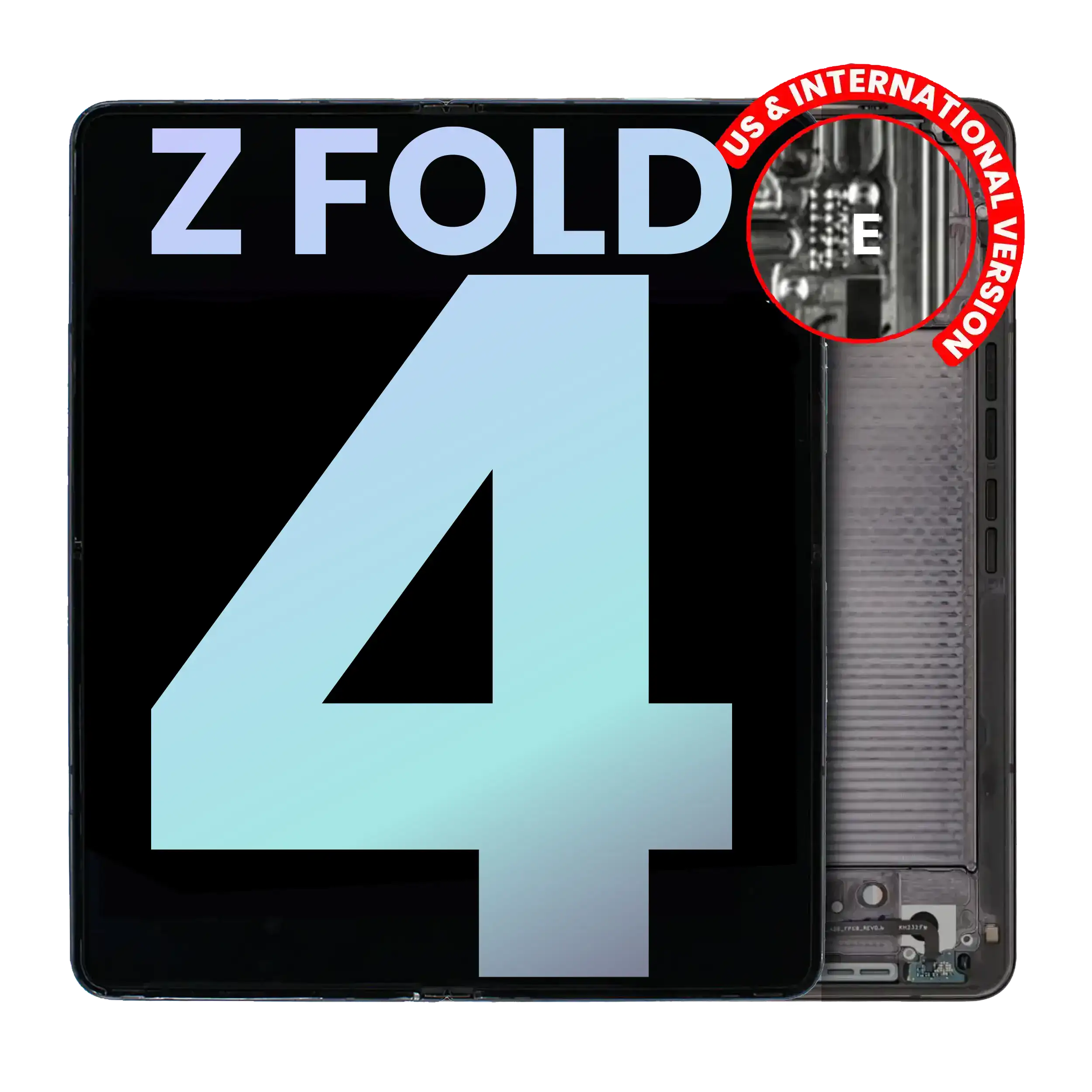 Inner Oled Assembly With Frame Compatible For Samsung Galaxy Z Fold 4 5G (Us & International) (Service Pack) (Phantom Black)