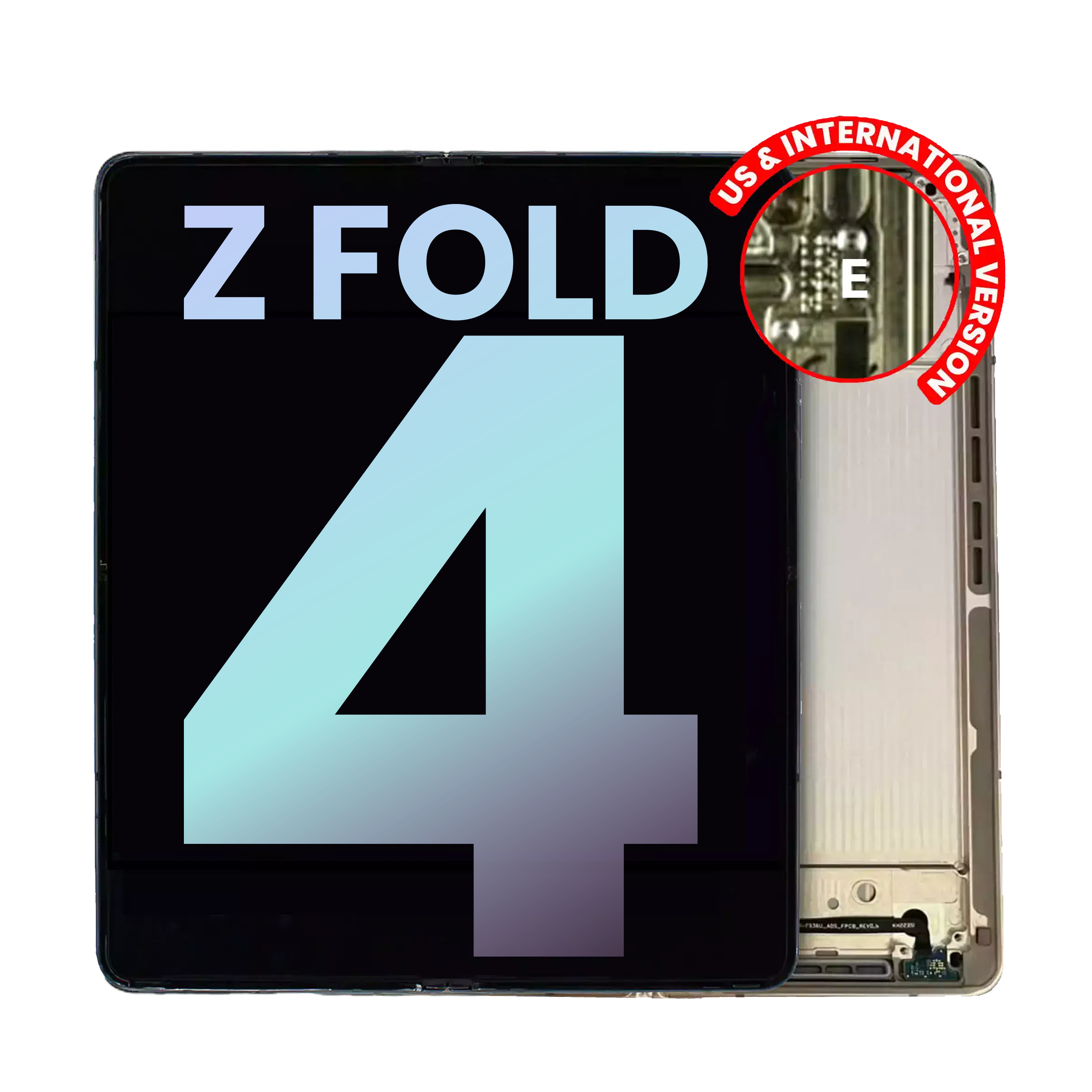 Inner Oled Assembly With Frame Compatible For Samsung Galaxy Z Fold 4 5G (Us & International) (Service Pack) (Beige)