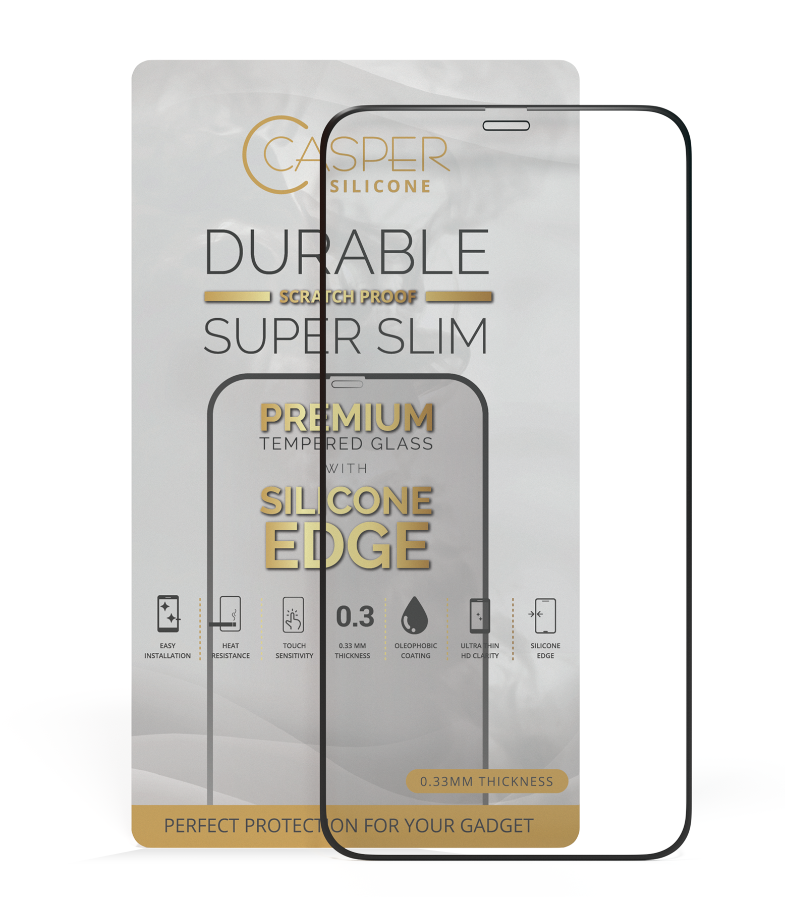 Casper Silicone Screen Protector Compatible For Iphone 12 / 12 Pro (Retail Pack) (Clear)