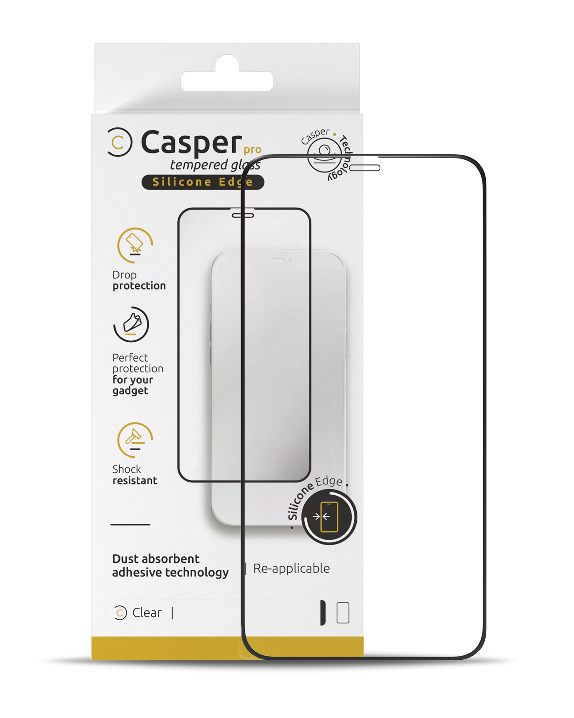 Casper Pro Silicone Screen Protector Compatible For Iphone Xs Max / 11 Pro Max (Retail Pack) (Clear)
