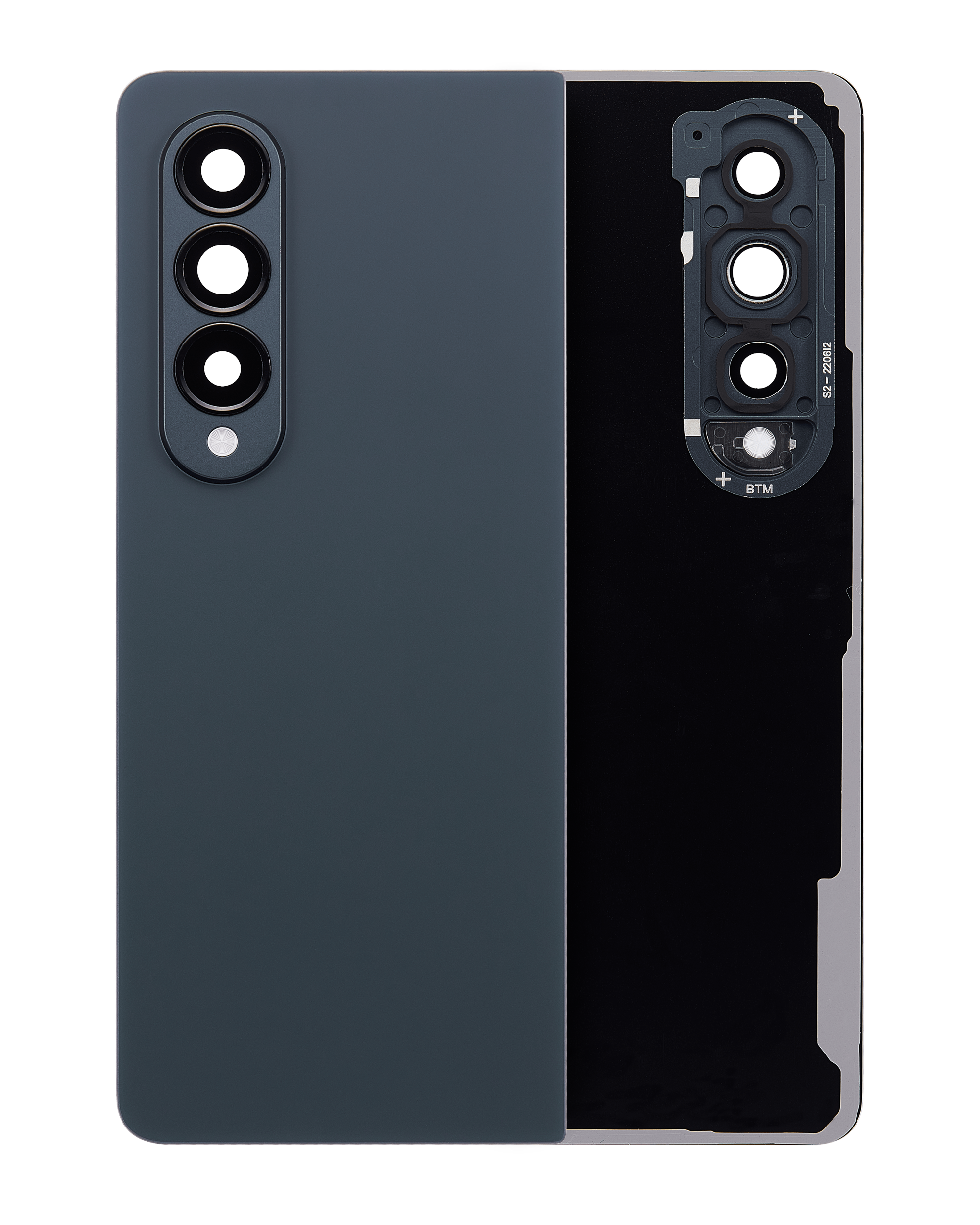 Back Cover Glass With Camera Lens Compatible For Samsung Galaxy Z Fold 4 (F936) (Graygreen)