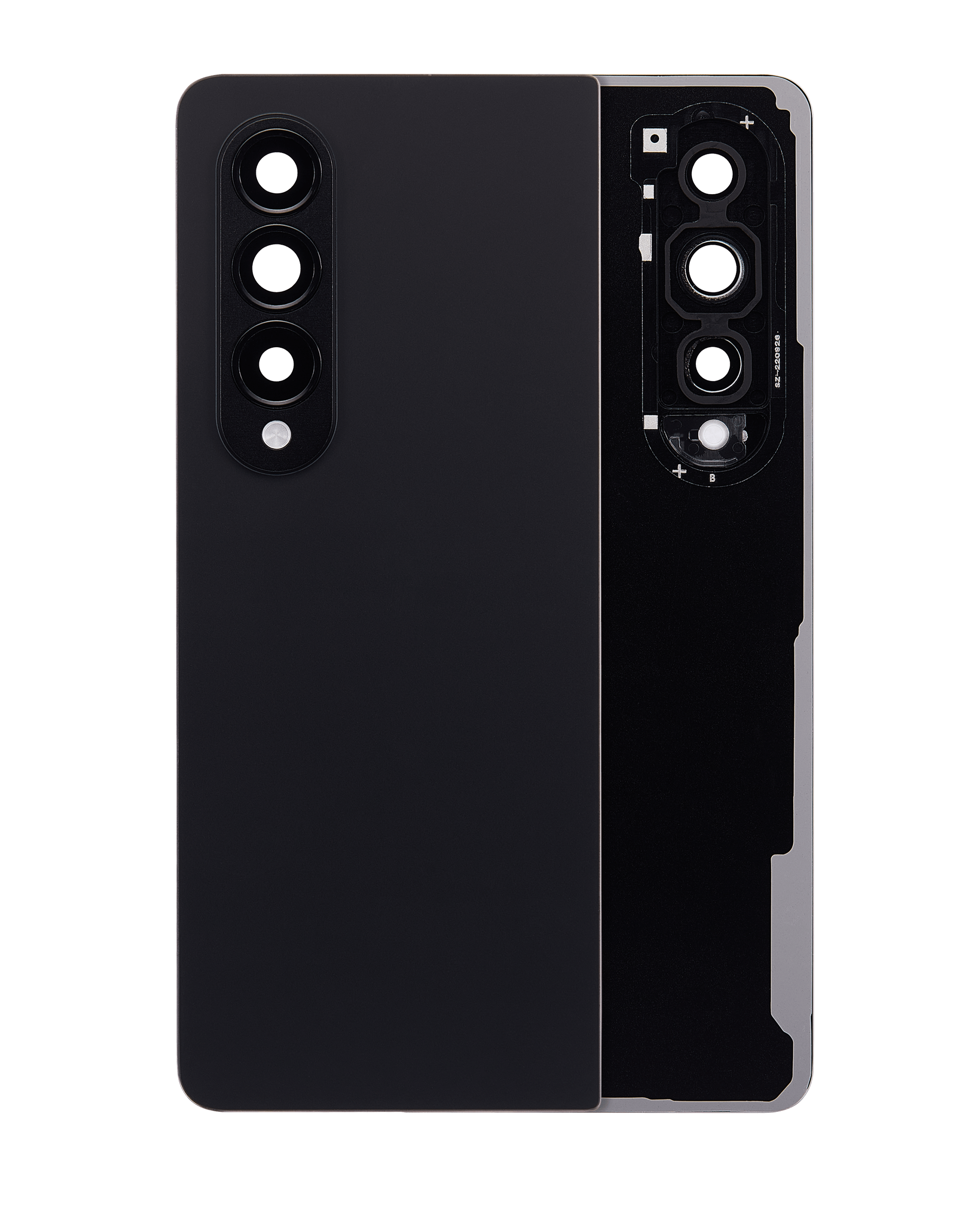 Back Cover Glass With Camera Lens Compatible For Samsung Galaxy Z Fold 4 (F936) (Phantom Black)