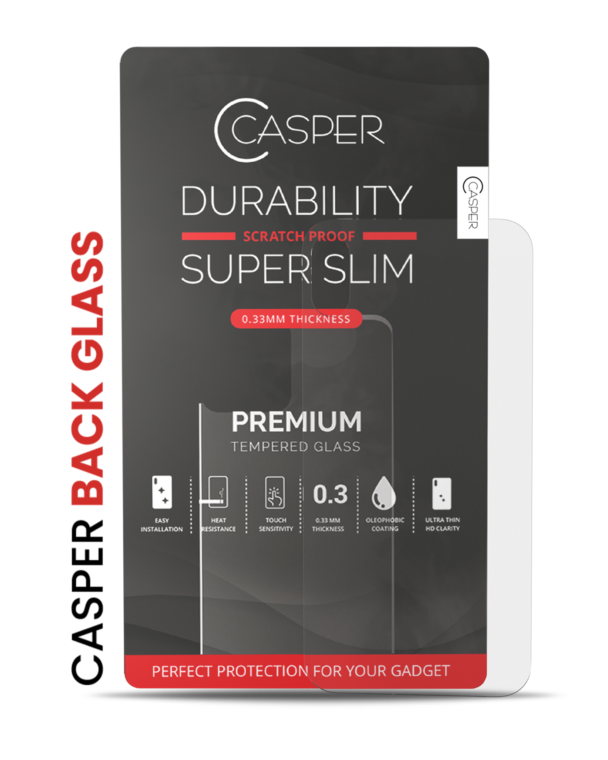 Casper Screen Protector (Back Glass) Compatible For Iphone Xr (Retail Pack) (Clear)