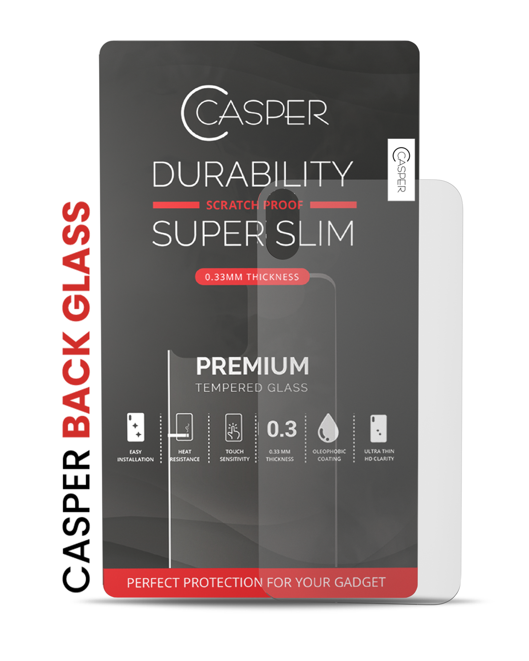 Casper Screen Protector (Back Glass) Compatible For Iphone Xs Max (Retail Pack) (Matte)