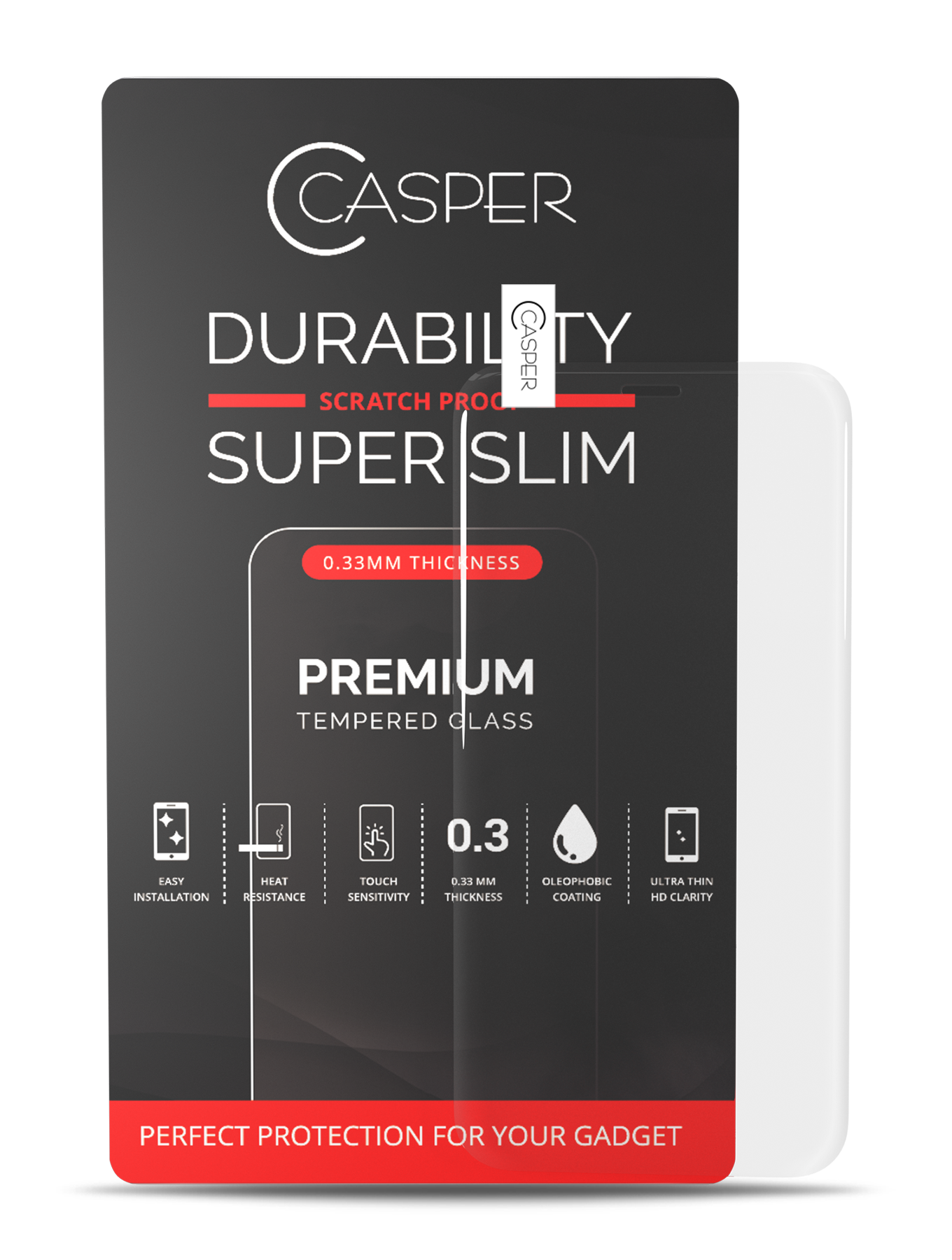Casper Screen Protector Compatible For Iphone 13 Mini (Retail Pack) (Clear)