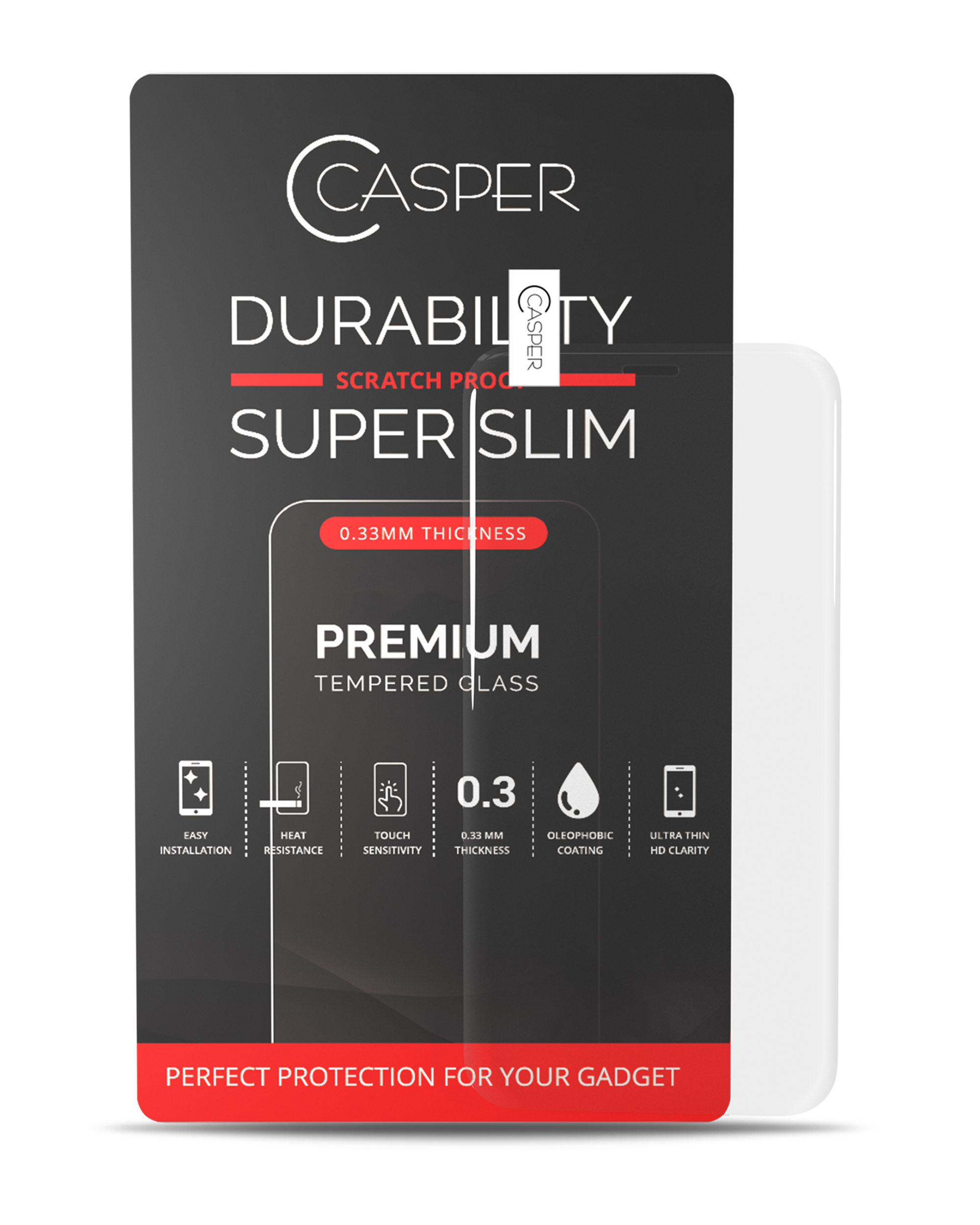 Casper Screen Protector Compatible For Iphone 12 Mini (Retail Pack) (Clear)