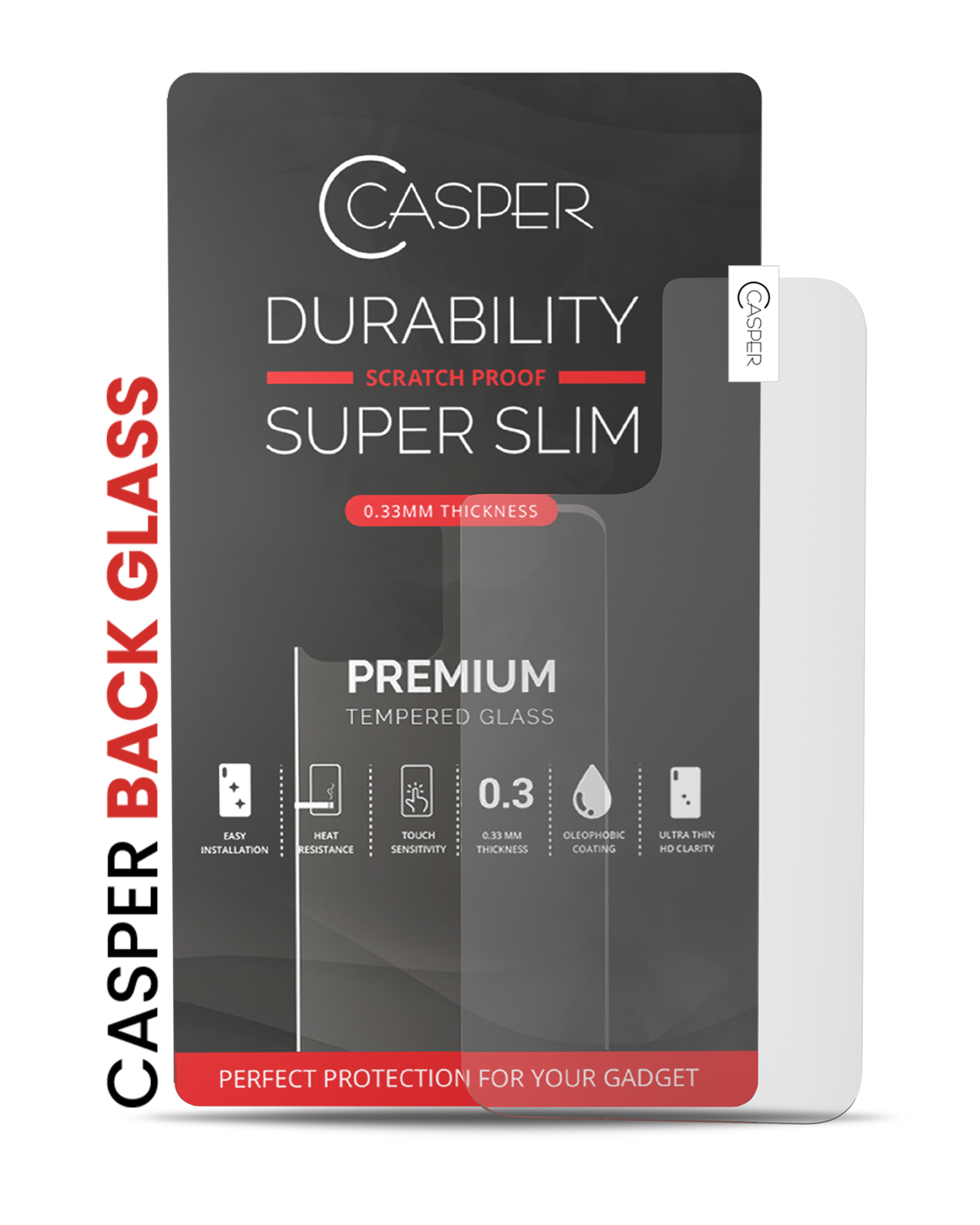 Casper Screen Protector (Back Glass) Compatible For Iphone 12 (Retail Pack) (Matte)