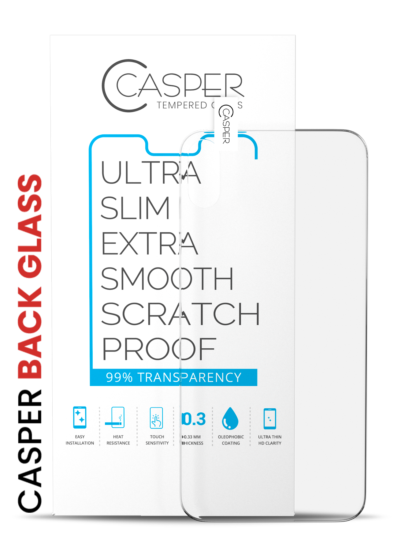 Casper Screen Protector (Back Glass) Compatible For Iphone 11 (100 Pack) (Clear)