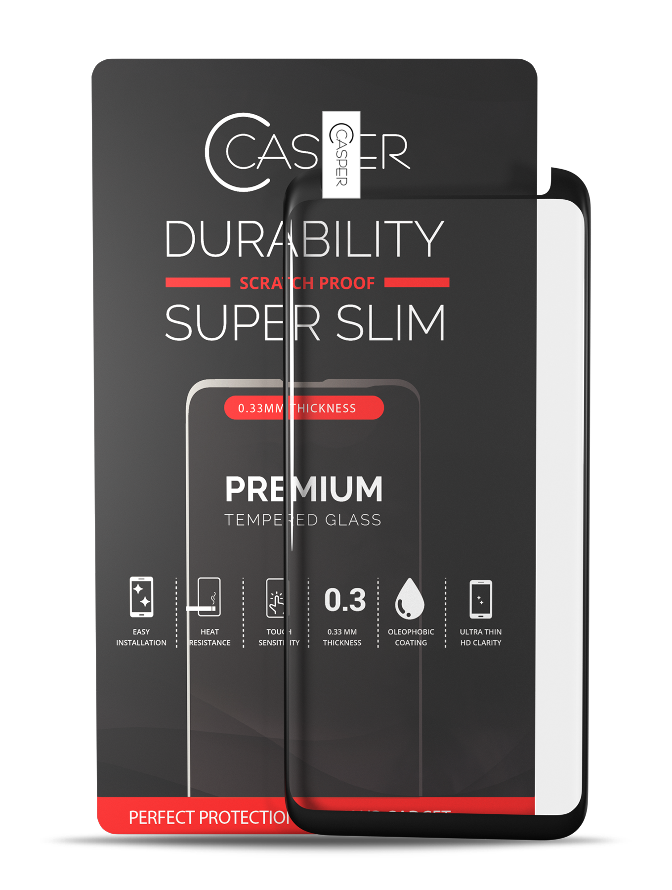Casper Screen Protector Compatible For Samsung Galaxy S8 Plus (Retail Pack) (Clear)