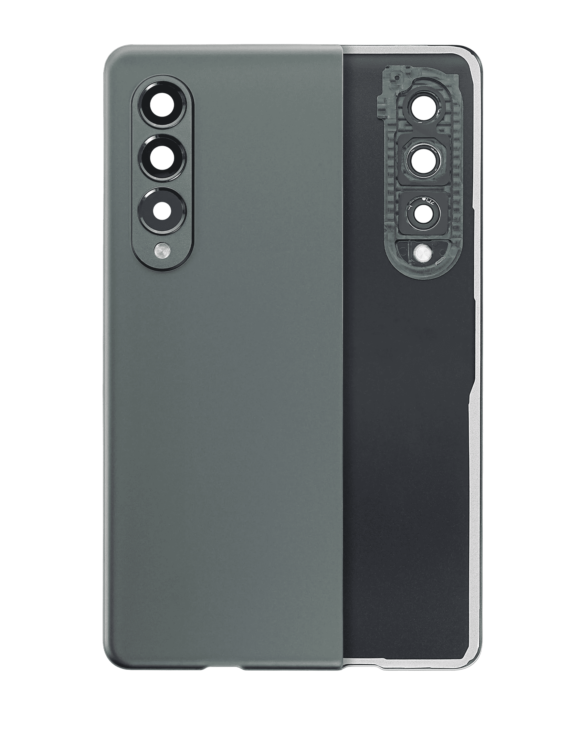 Back Cover Glass With Camera Lens Compatible For Samsung Galaxy Z Fold 3 5G (Aftermarket Plus) (Phantom Green)