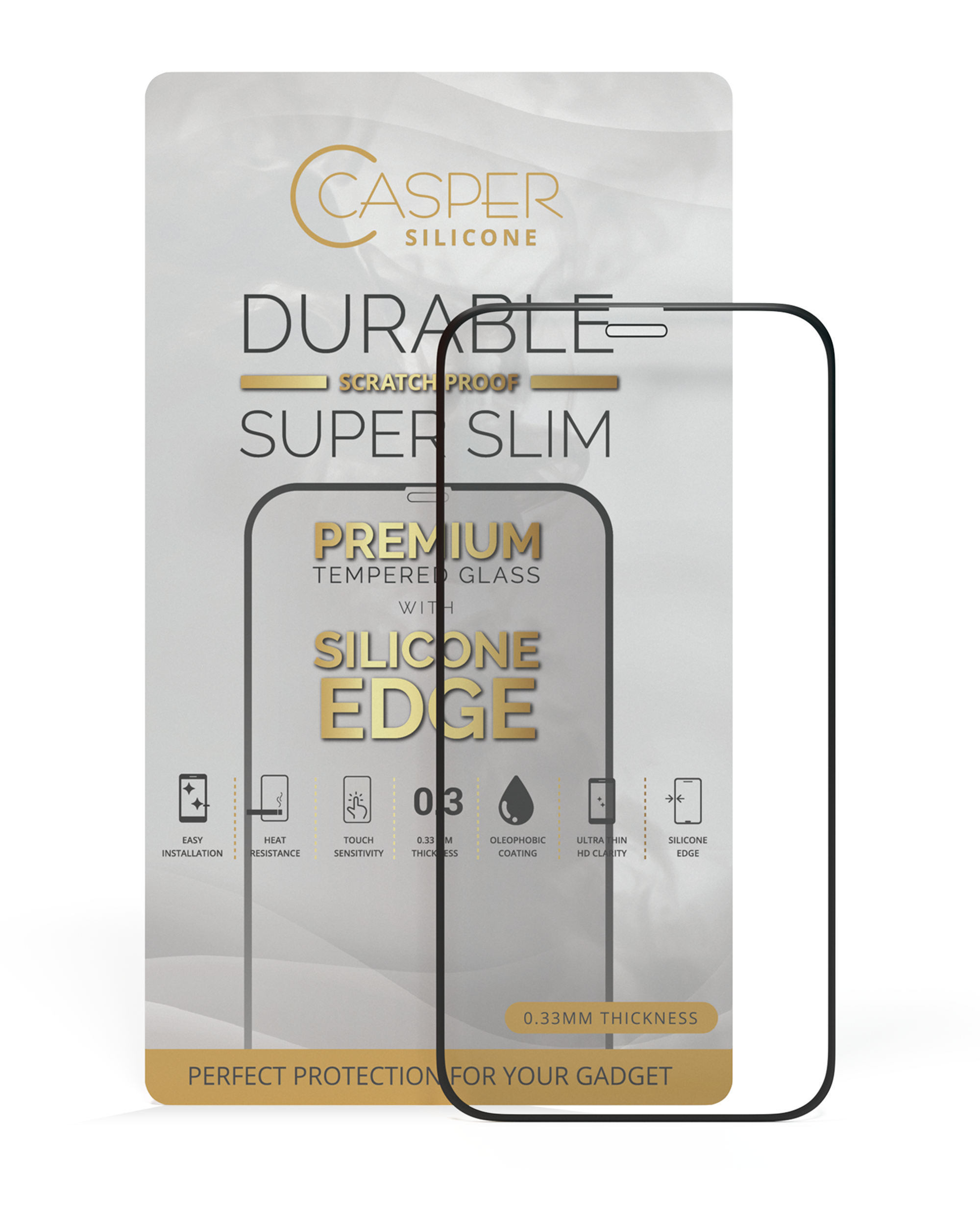 Casper Silicone Screen Protector Compatible For Iphone 12 Mini (Retail Pack) (Clear)
