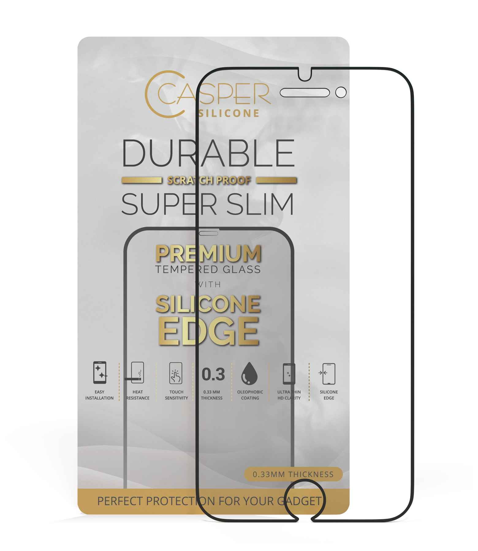 Casper Silicone Screen Protector Compatible For Iphone 6 Plus / 6S Plus / 7 Plus / 8 Plus (Retail Pack) (Clear)