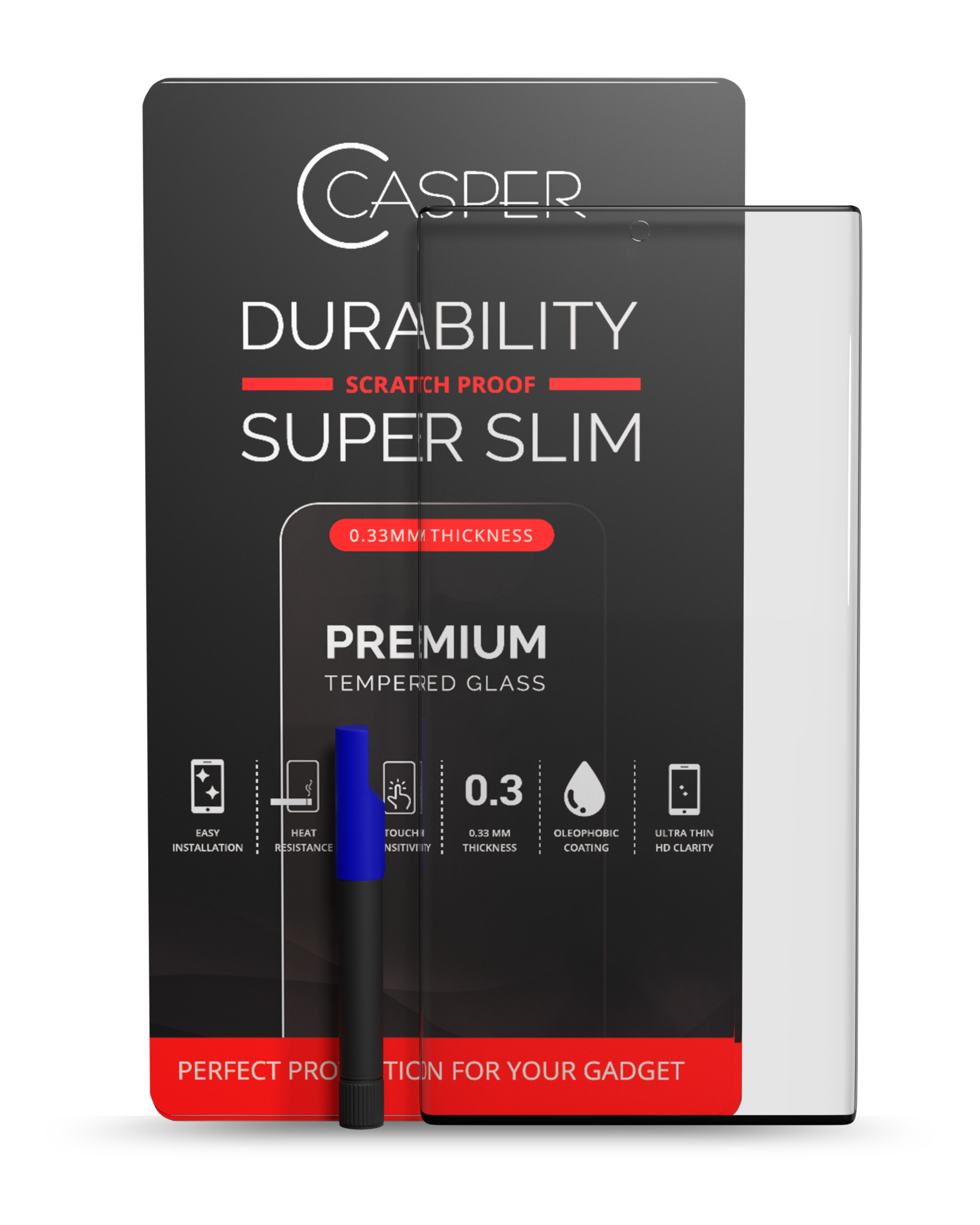 Casper Uv Screen Protector With Glue Compatible For Samsung Galaxy S22 Ultra (Case Friendly) (Retail Pack)