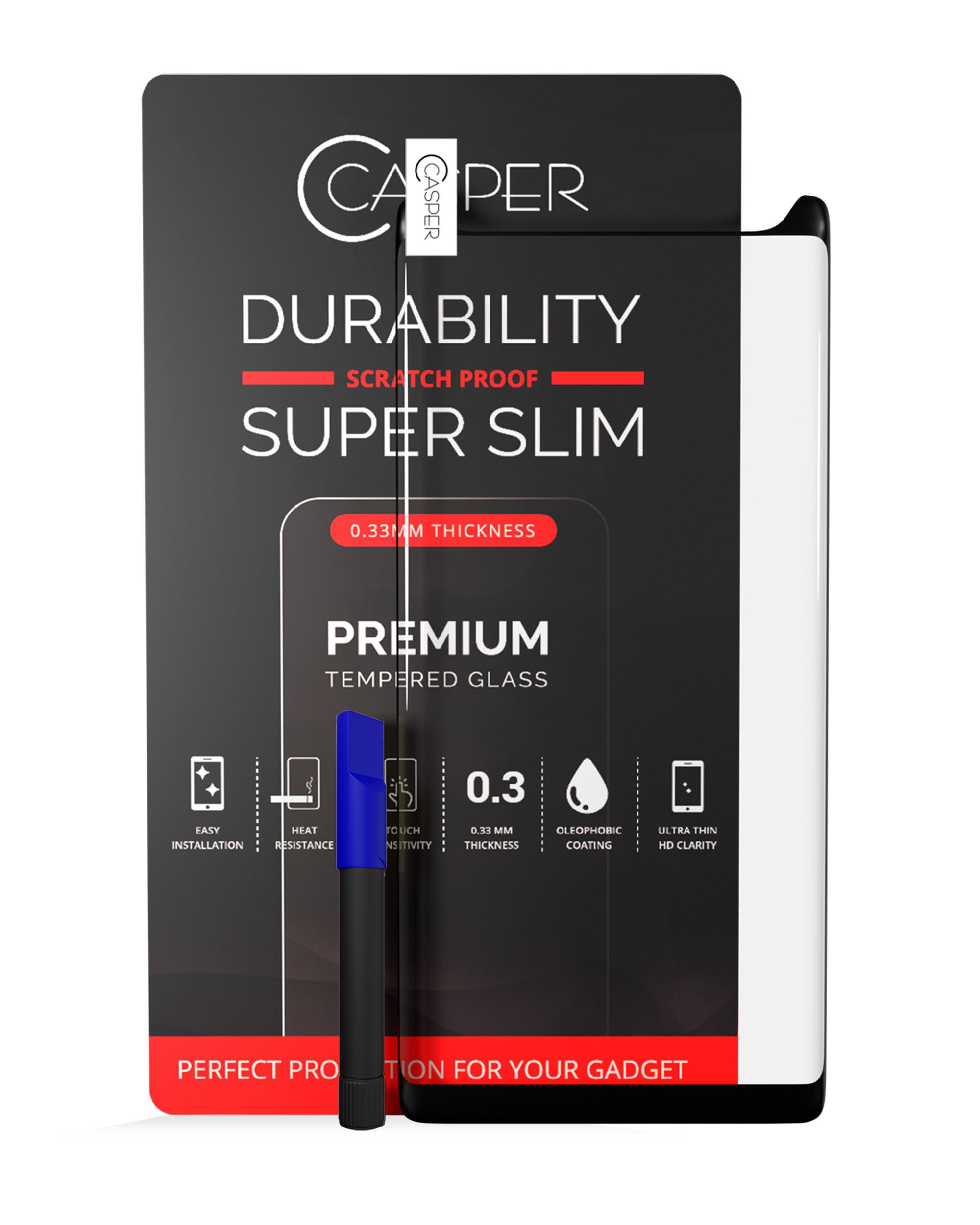 Casper Uv Screen Protector With Glue Compatible For Samsung Galaxy Note 9 (Case Friendly) (Retail Pack)