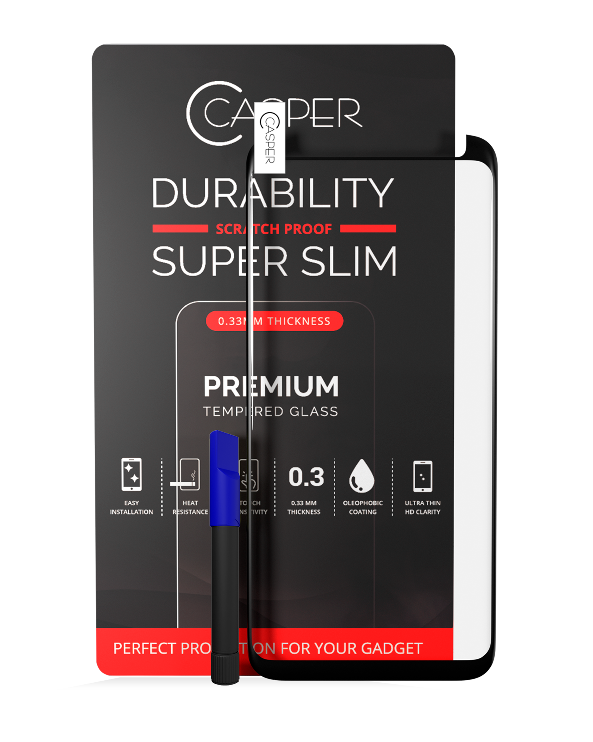 Casper Uv Screen Protector With Glue Compatible For Samsung Galaxy Note 8 (Case Friendly) (Retail Pack)