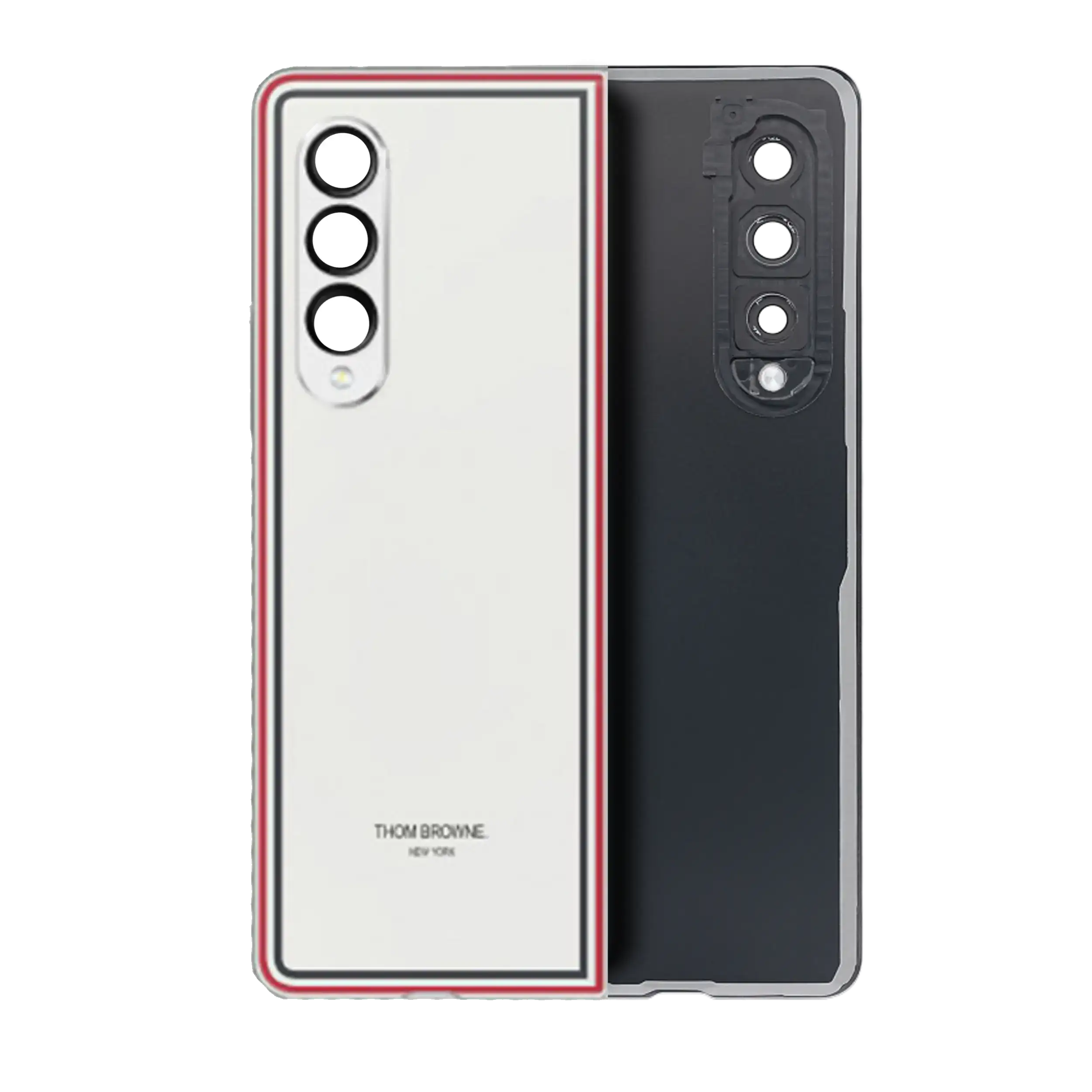 Back Cover Glass With Camera Lens Compatible For Samsung Galaxy Z Fold 3 (Service Pack) (Thom Brown Edition)