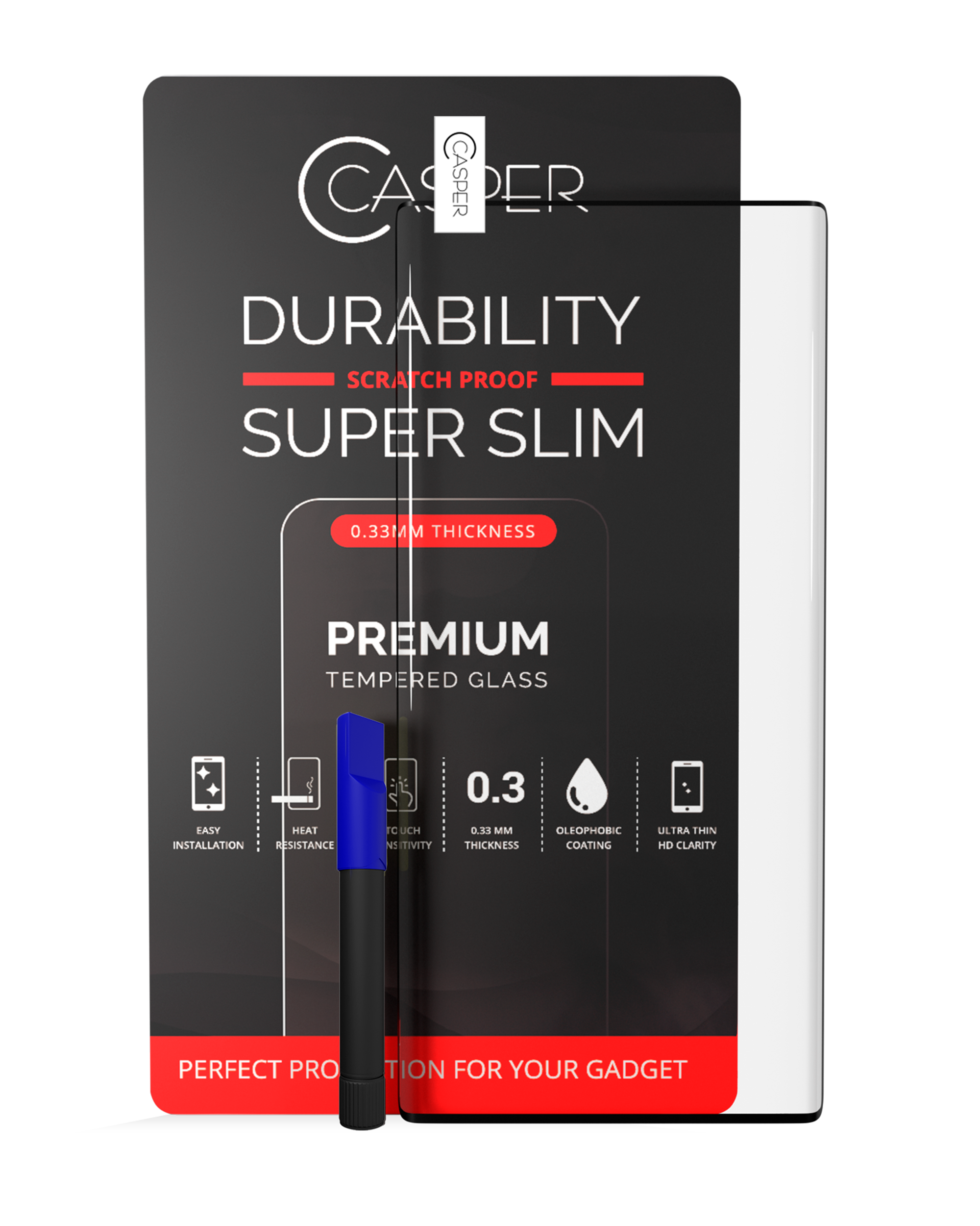 Casper Uv Screen Protector With Glue Compatible For Samsung Galaxy S10 Plus (Case Friendly) (Retail Pack)