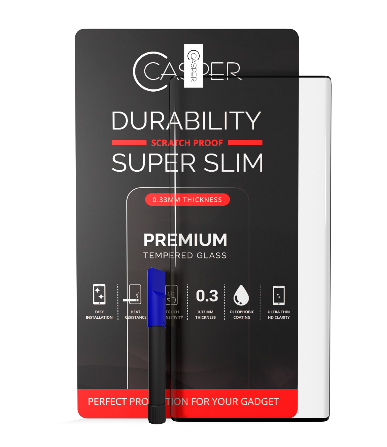 Casper Uv Screen Protector With Glue Compatible For Samsung Galaxy Note 10 (Case Friendly) (Retail Pack)