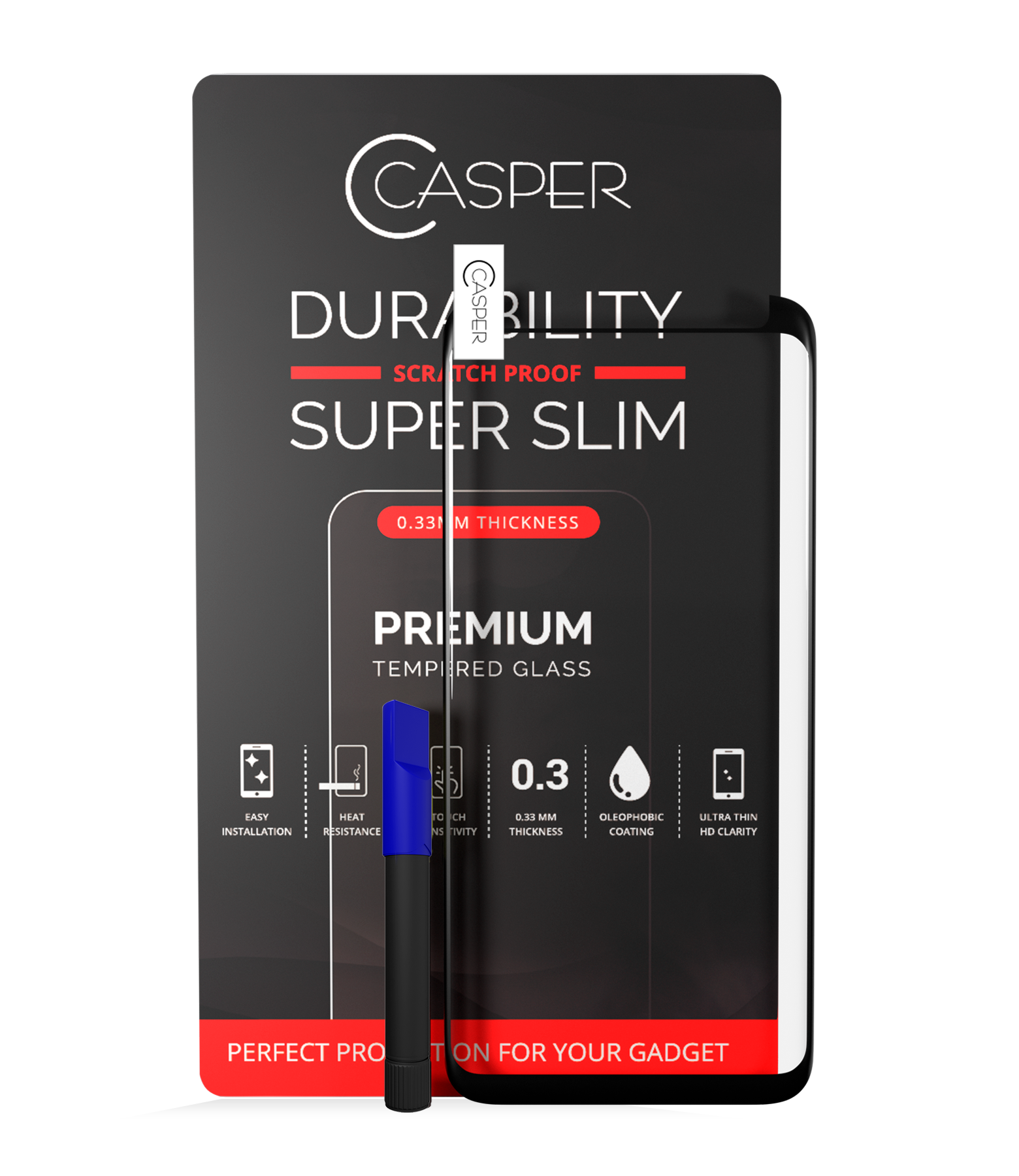 Casper Uv Screen Protector With Glue Compatible For Samsung Galaxy S8 (Case Friendly) (Retail Pack)