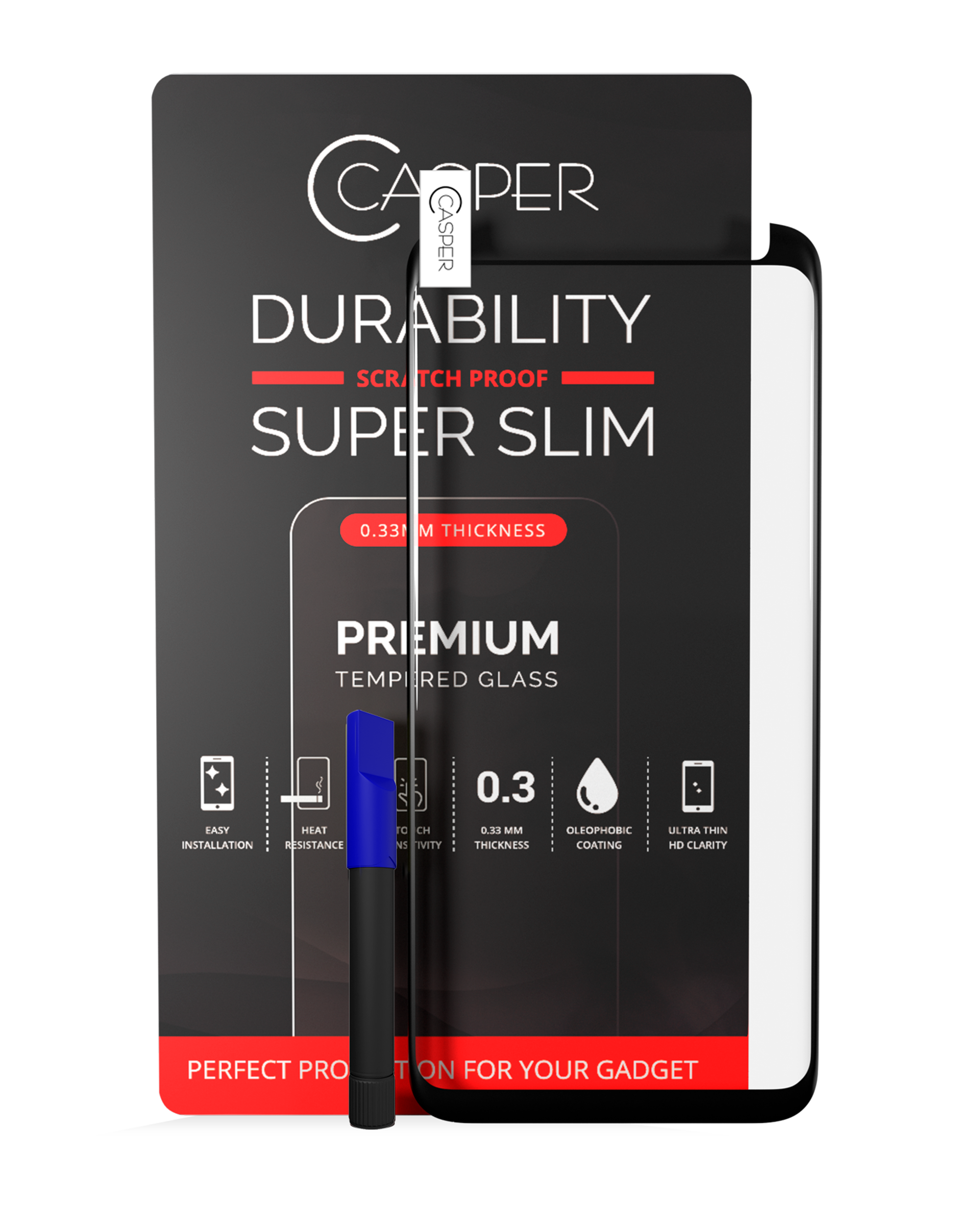 Casper Uv Screen Protector With Glue Compatible For Samsung Galaxy S8 Plus (Case Friendly) (Retail Pack)