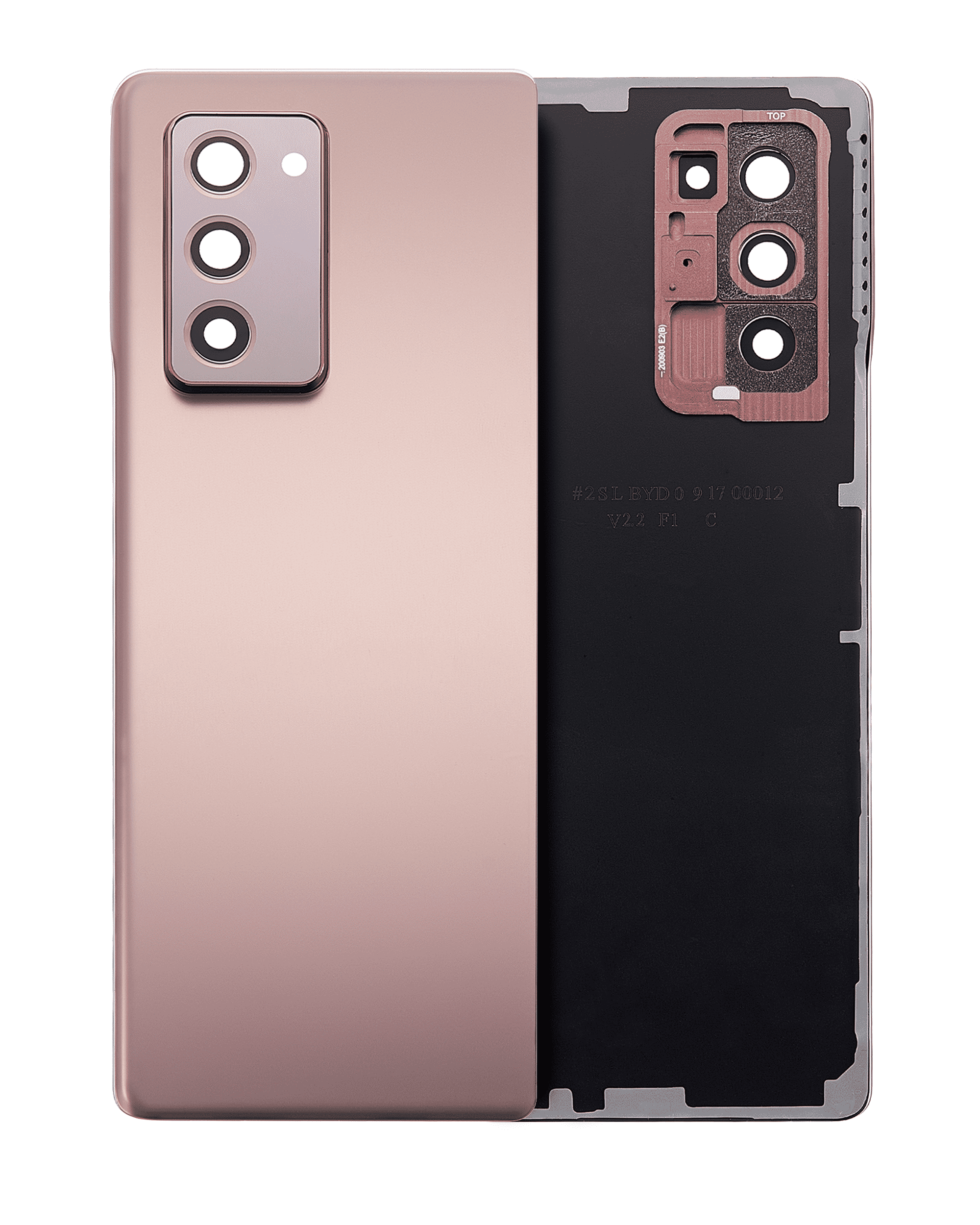 Back Cover Glass With Camera Lens Compatible For Samsung Galaxy Z Fold 2 5G (Premium) (Mystic Bronze)