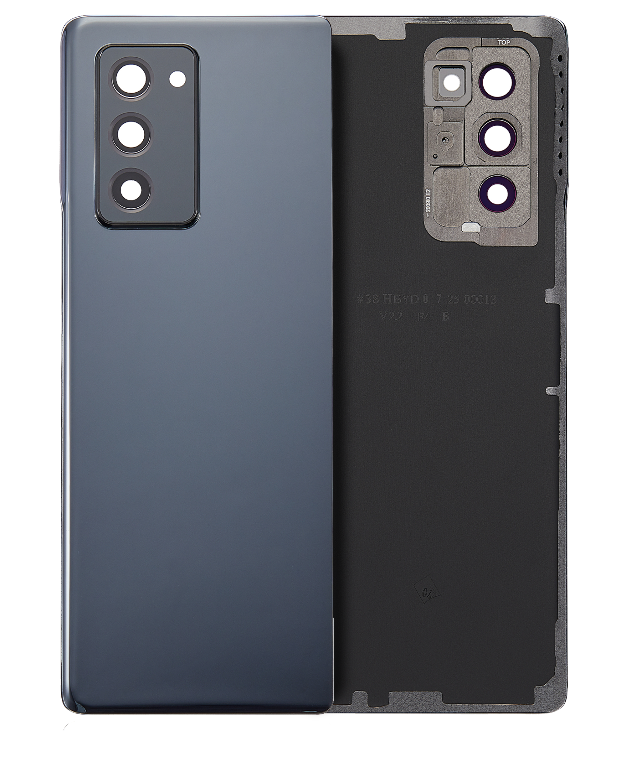 Back Cover Glass With Camera Lens Compatible For Samsung Galaxy Z Fold 2 5G (Premium) (Mystic Black)