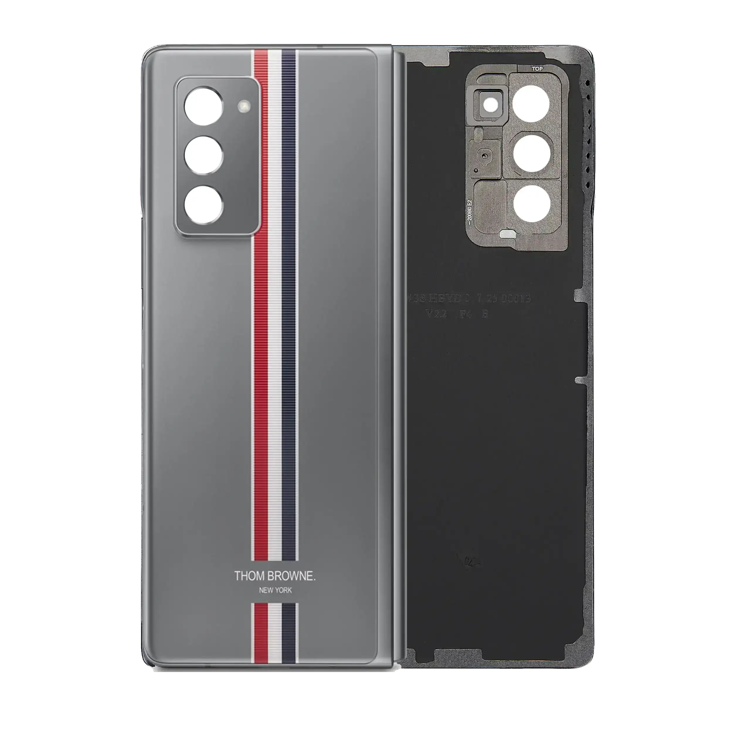 Back Cover Glass With Camera Lens Compatible For Samsung Galaxy Z Fold 2 (Service Pack) (Thom Brown Edition)