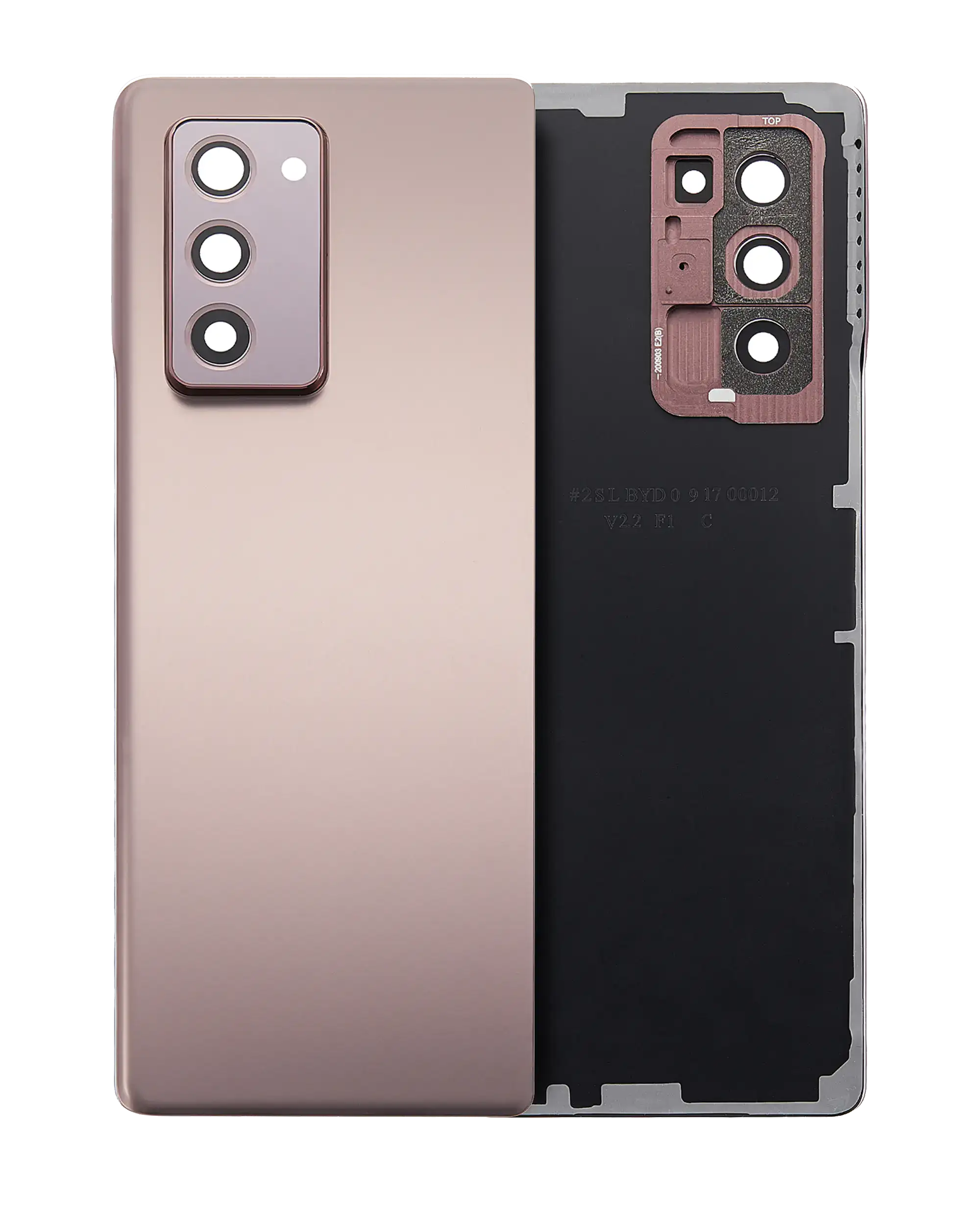 Back Cover Glass With Camera Lens Compatible For Samsung Galaxy Z Fold 2 5G (Service Pack) (Mystic Bronze)