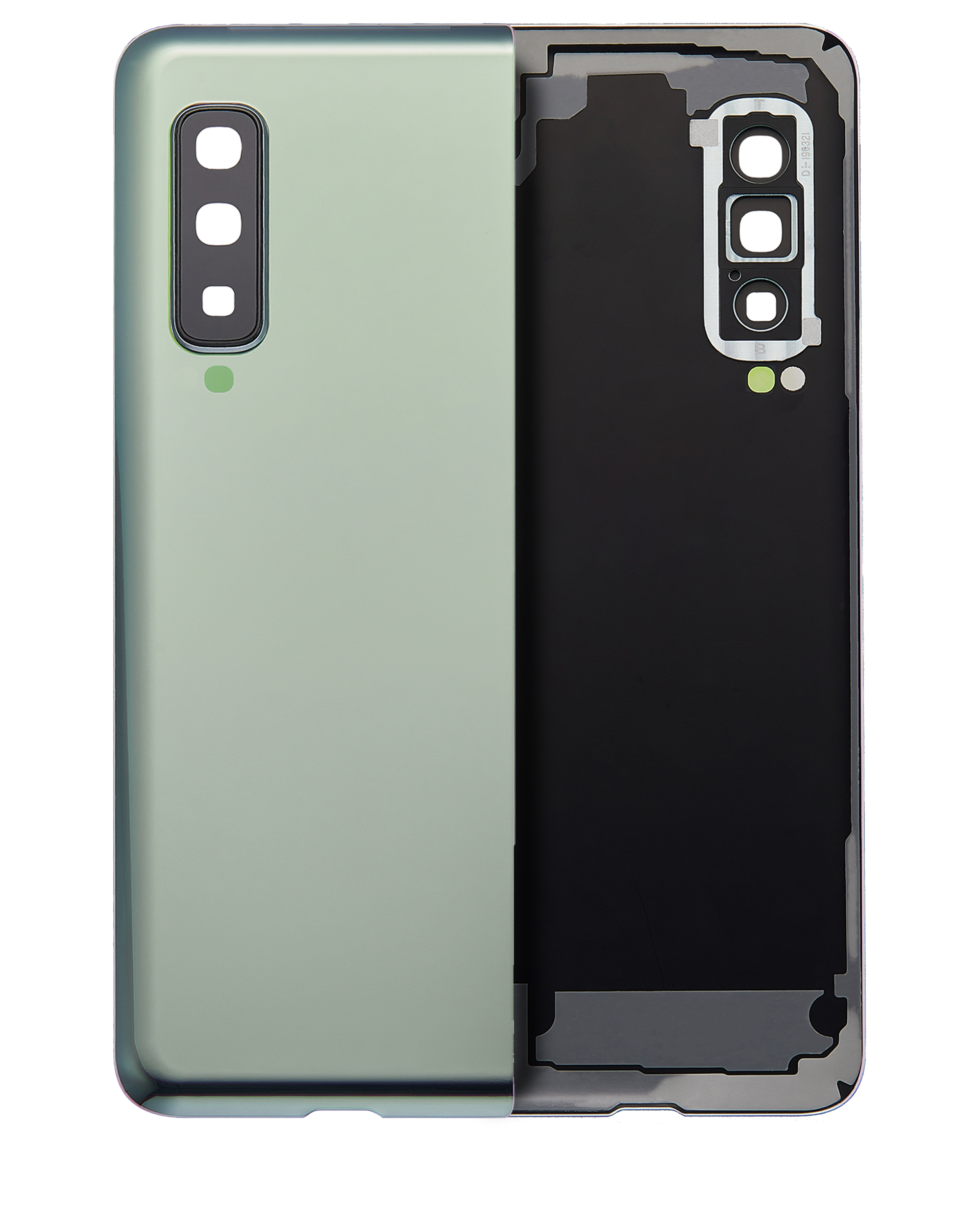 Back Cover Glass With Camera Lens Compatible For Samsung Galaxy Fold 4G (F900) (Aftermarket Plus) (Space Silver)