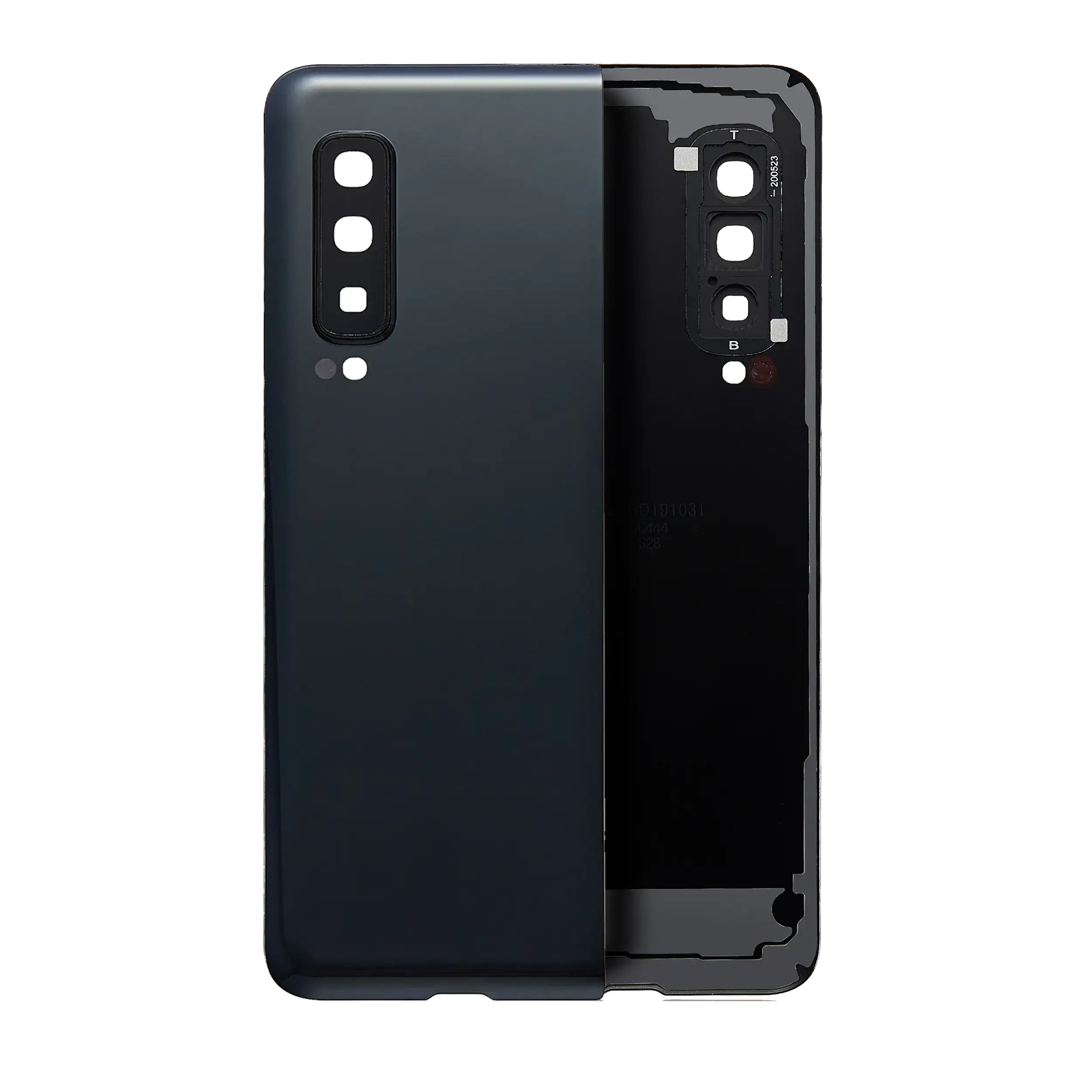 Back Cover Glass With Camera Lens Compatible For Samsung Galaxy Z Fold 4G (Cosmo Black)