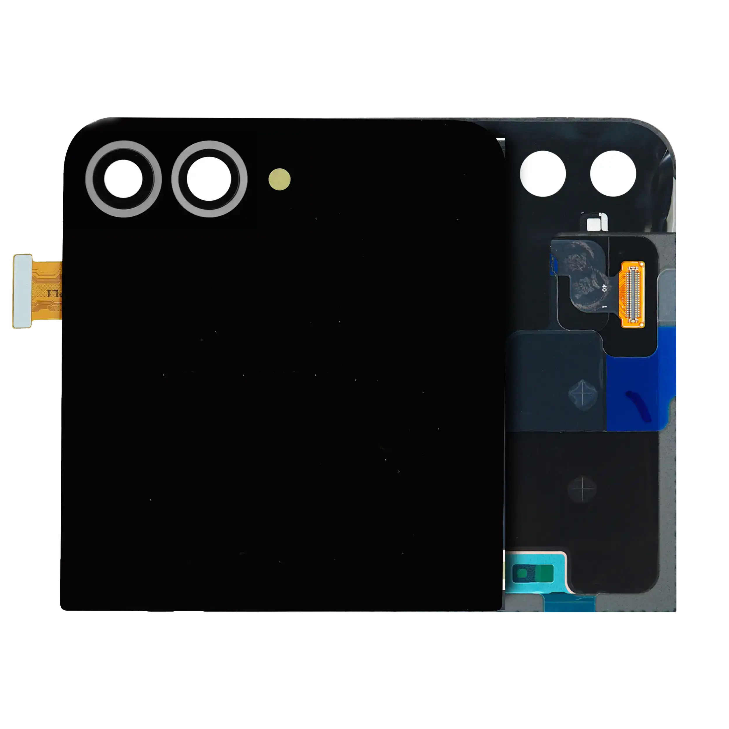 Outer Oled Assembly Compatible For Samsung Galaxy Z Flip 6 5G (Us & International) (Used  Pull: Grade A/B) (Silver Shadow)