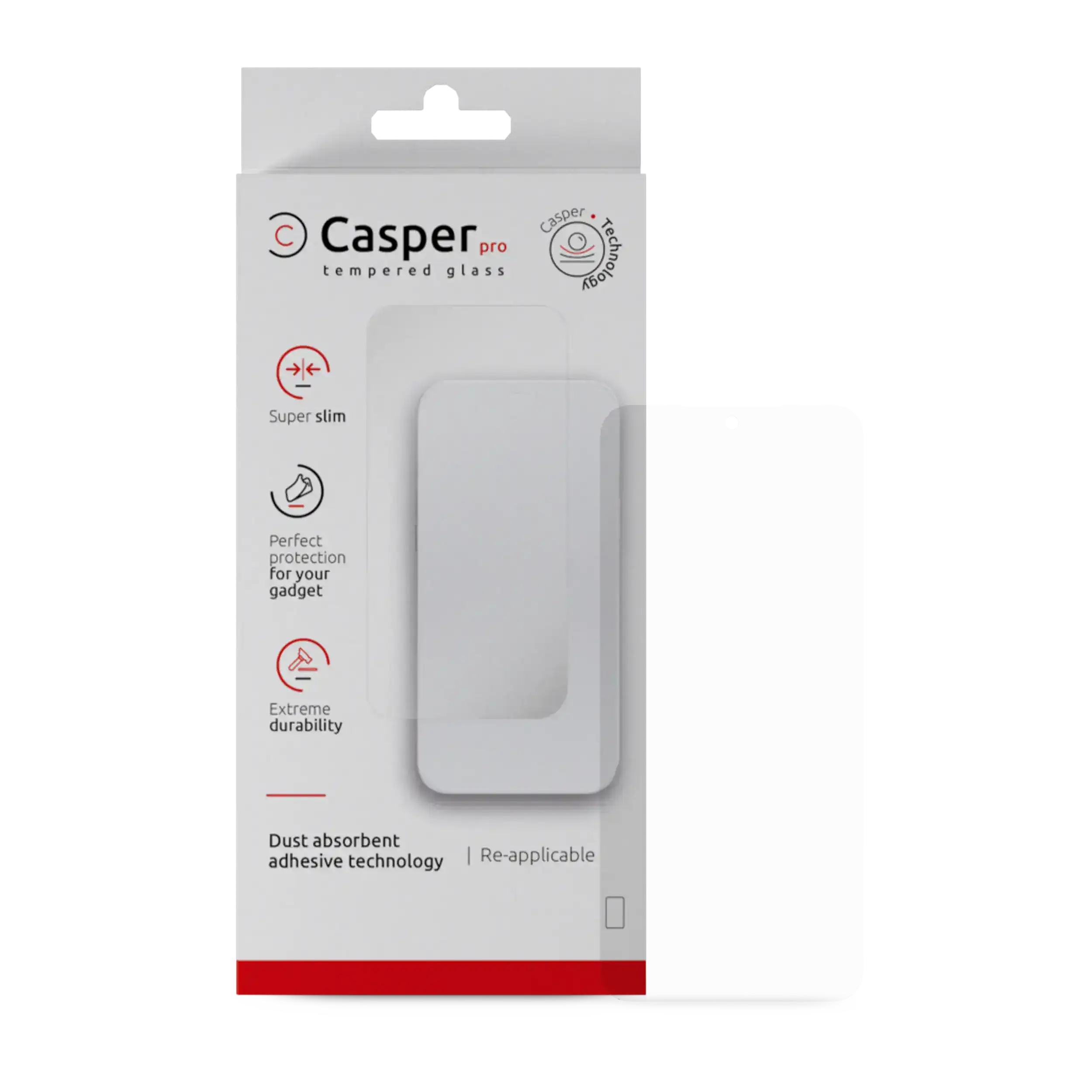 Casper Pro Screen Protector Compatible For Google Pixel 9A (Retail Pack) (Clear)