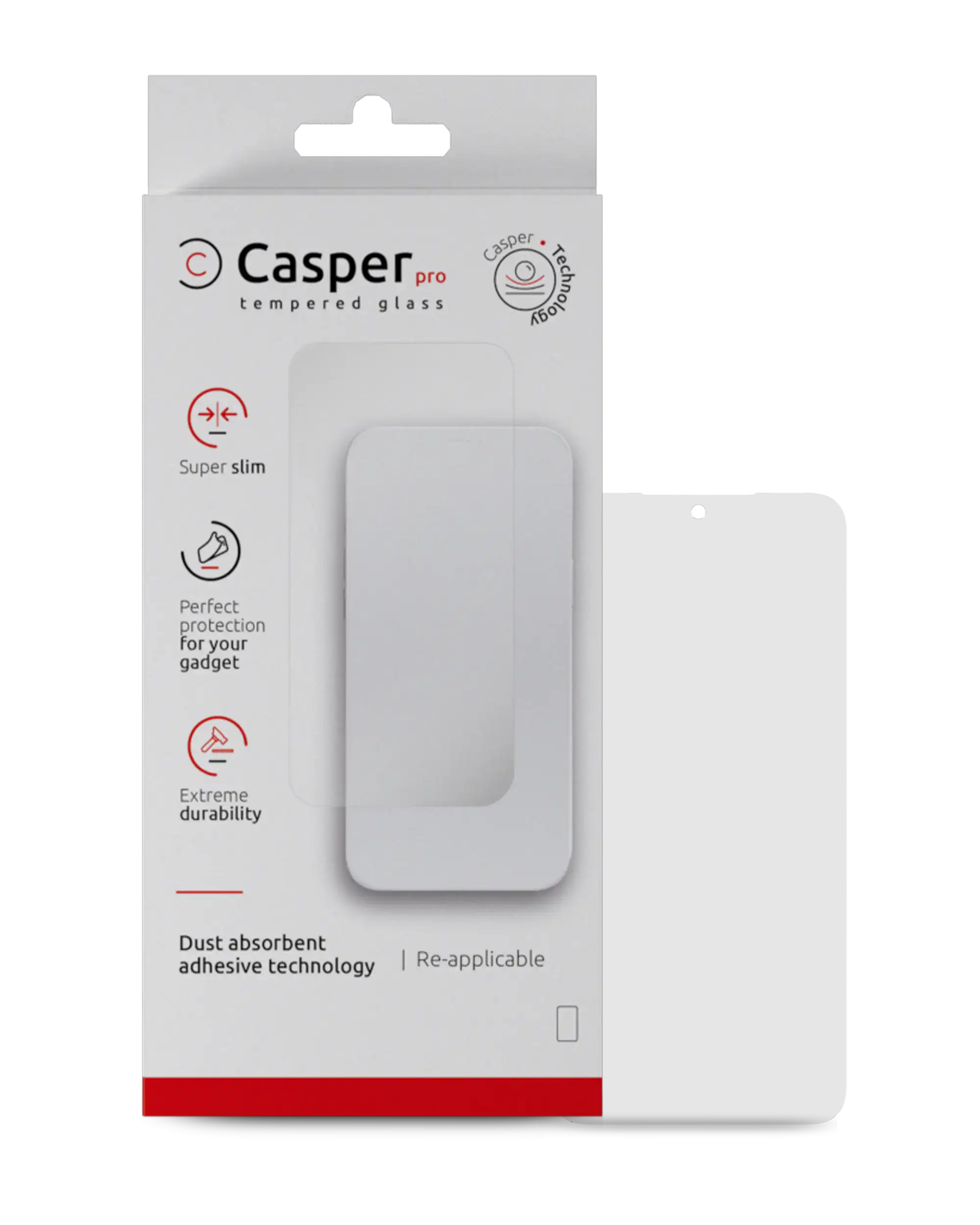 Casper Pro Screen Protector Compatible For Google Pixel 8 (Retail Pack) (Clear)