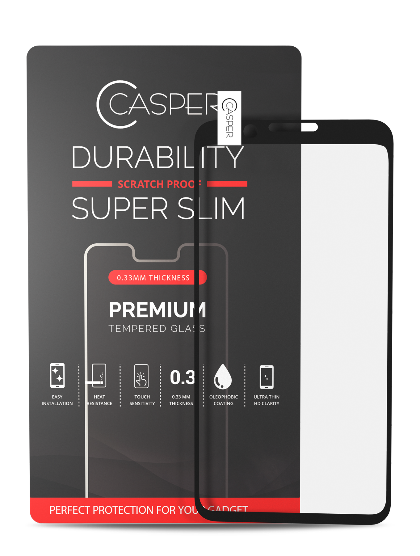 Casper Screen Protector Compatible For Google Pixel 3 (Retail Pack) (Clear)