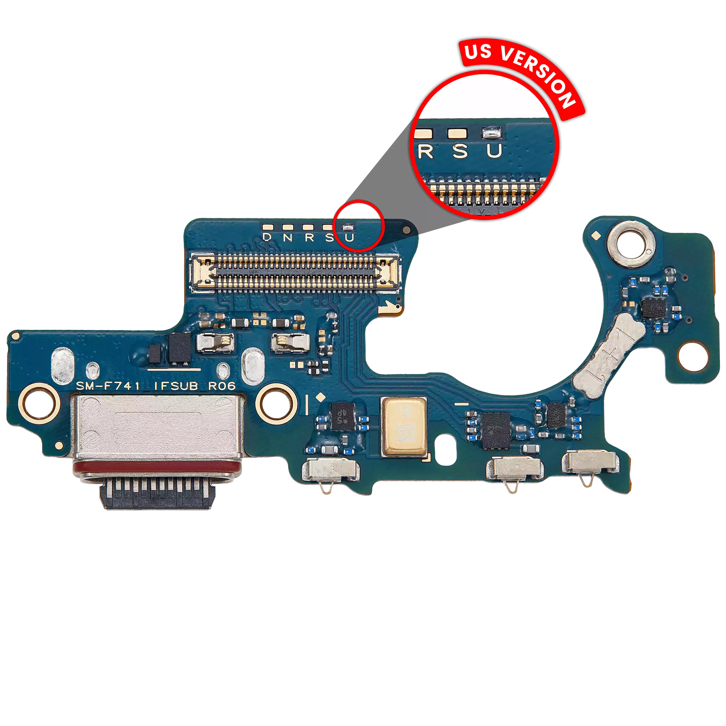 Charging Port With Board Compatible For Samsung Galaxy Z Flip 6 (F741U) (Premium) (Us Version)