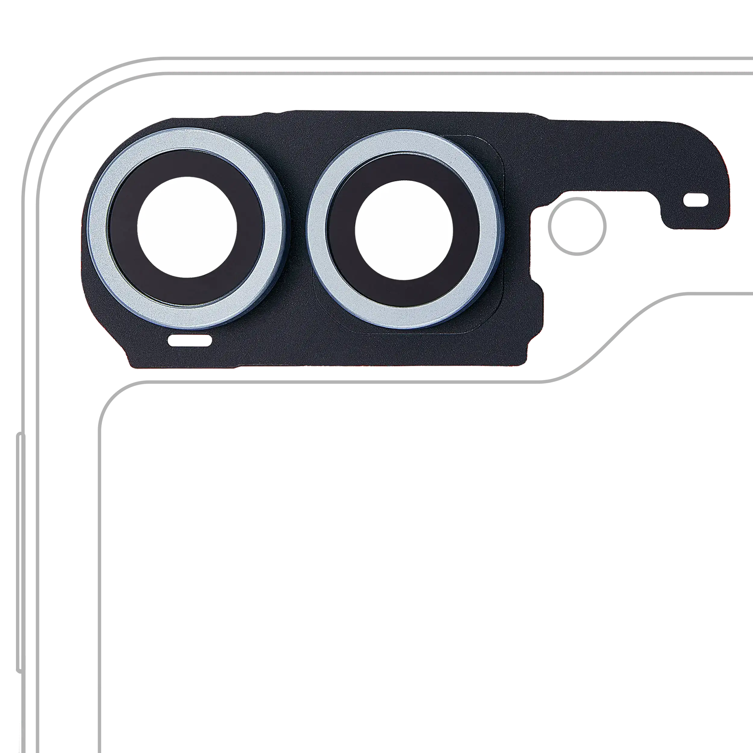 Back Camera Lens With Cover Bezel Ring Compatible For Samsung Galaxy Z Flip 6 5G (F741) (Premium) (Blue)