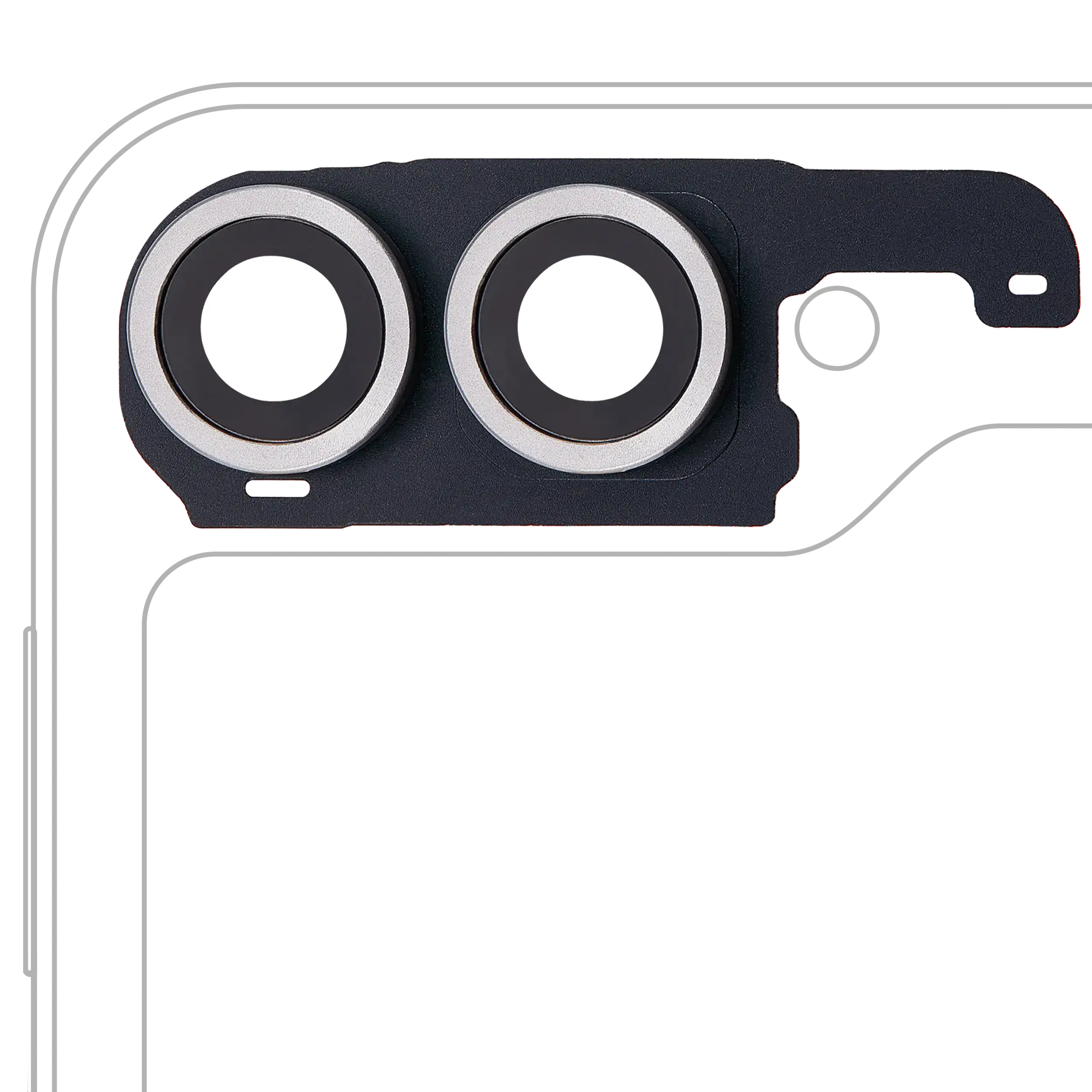 Back Camera Lens With Cover Bezel Ring Compatible For Samsung Galaxy Z Flip 6 5G (F741) (Premium) (Silver Shadow)